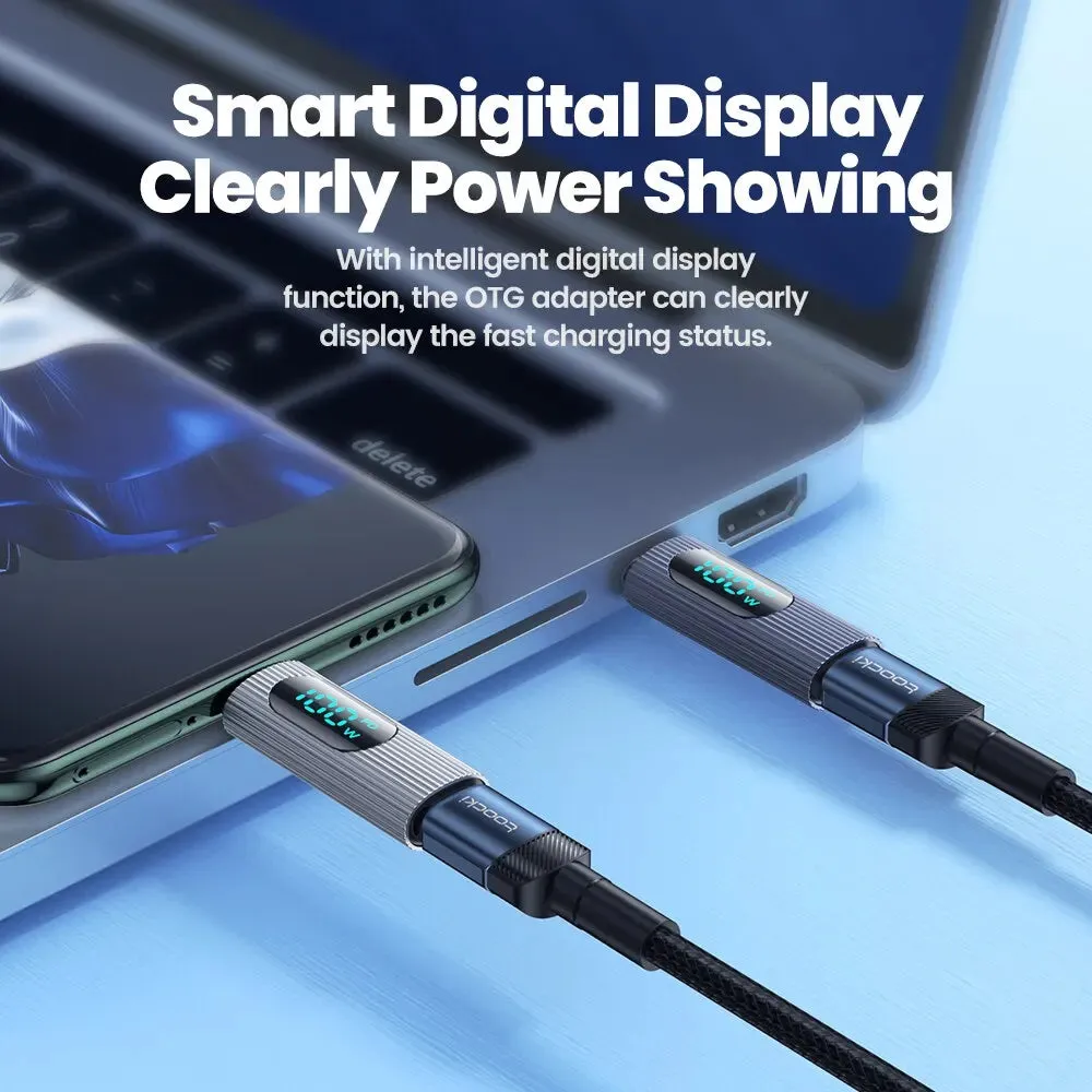 100w Usb c Otg Adapter with Digital Display