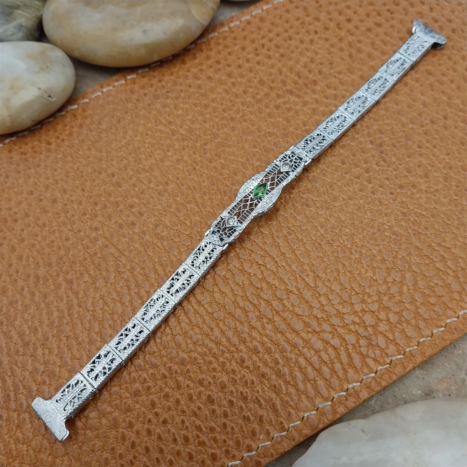 1920s 11mm White Gold-Filled Bates & Bacon Ladies Unused Antique Watch Band