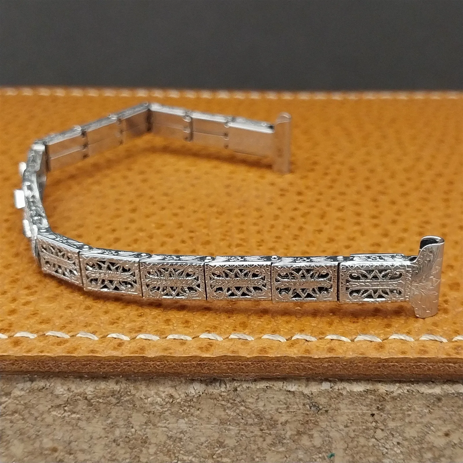1920s 11mm White Gold-Filled Bates & Bacon Ladies Unused Antique Watch Band