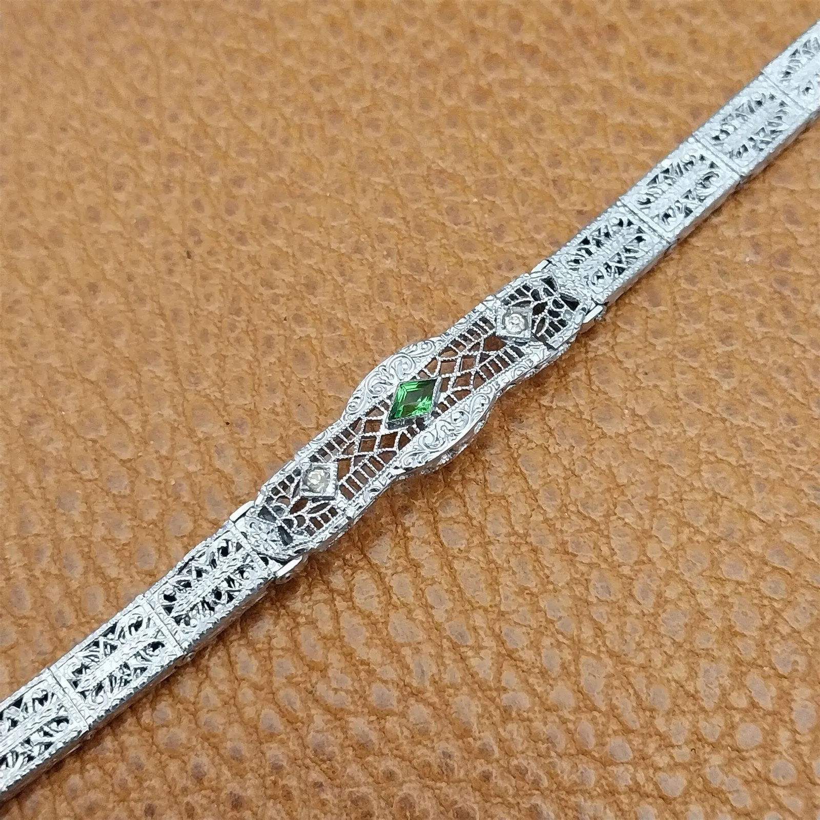 1920s 11mm White Gold-Filled Bates & Bacon Ladies Unused Antique Watch Band