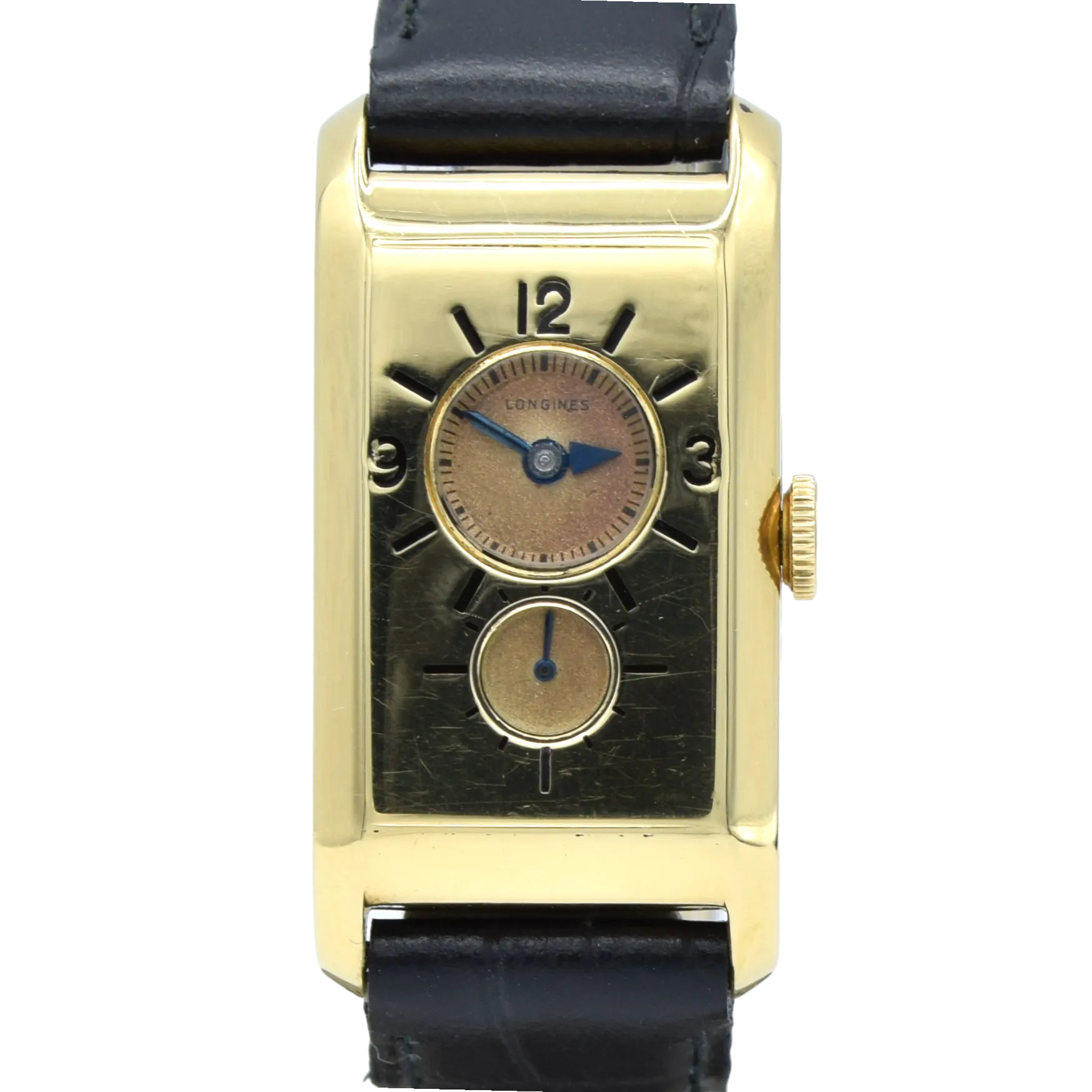 1933 Longines super rare and wonderful 3359 Duo-dial solid 18k Doctors watch 'SuperSolo' cal 9.32
