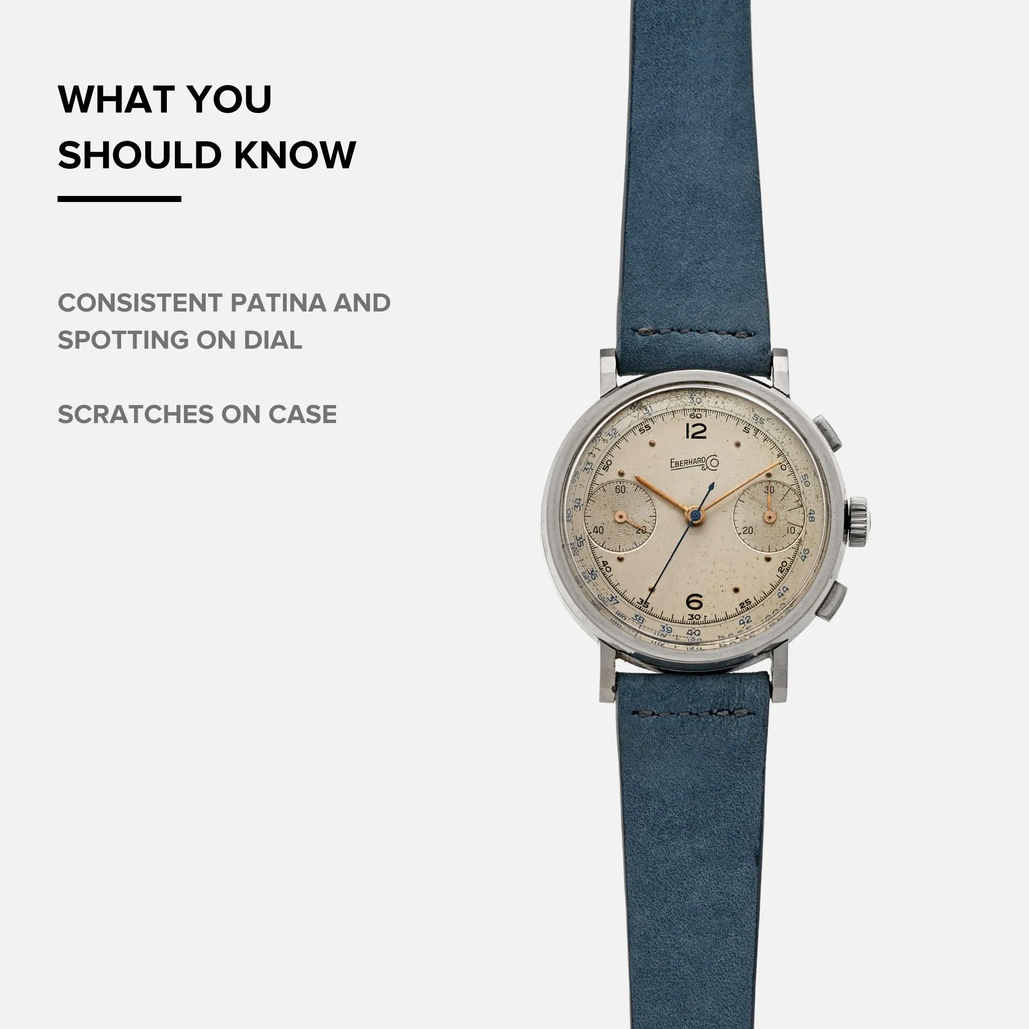 1940s Eberhard & Co. Pre-Extra Fort Single-Button Chronograph