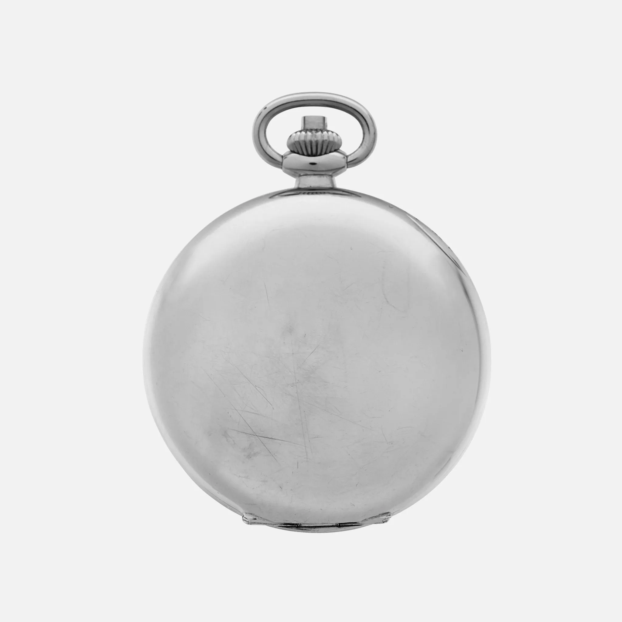 1940s Heuer Single-Button Chronograph Pocket Watch Retailed By Beyer
