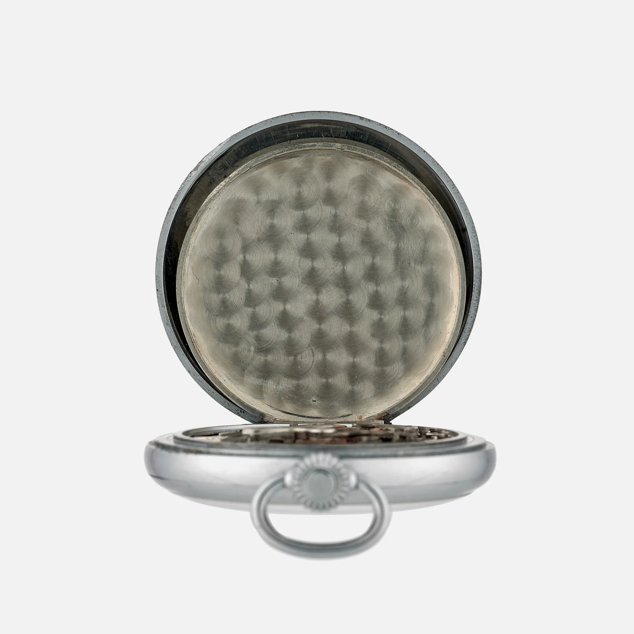 1940s Heuer Single-Button Chronograph Pocket Watch Retailed By Beyer