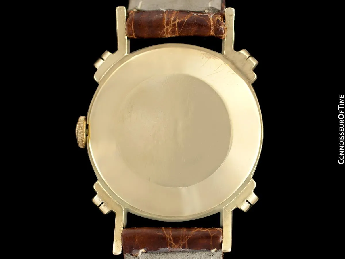 1948 Longines Vintage Mens Midsize Watch with Knot Lugs - 14K Gold