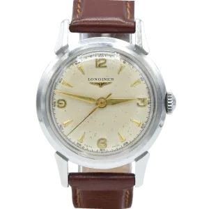 1951 Longines Manual Wind Wristwatch Model 6244 with Gorgeous Original Dial Cal 23zs