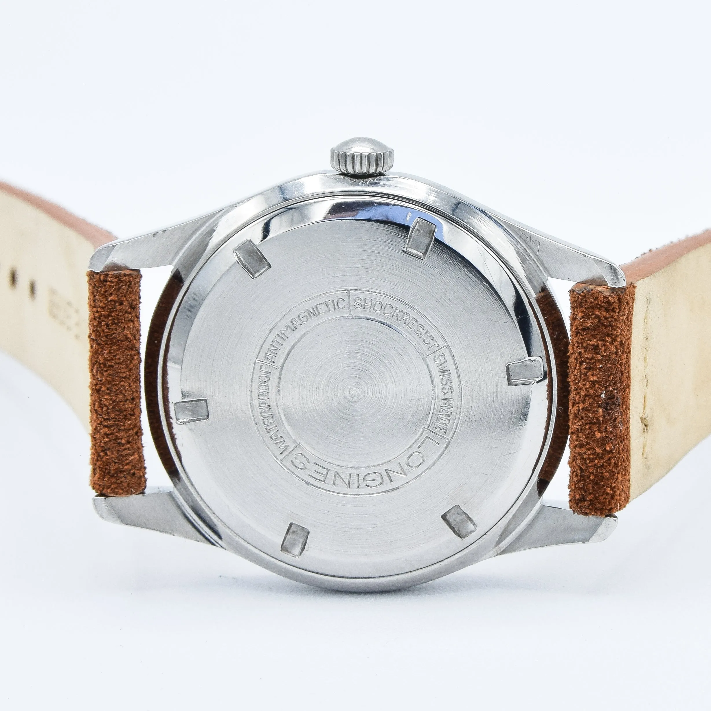 1953 Longines Manual Wind Wristwatch Model 6402 with Gorgeous Original Two Tone Dial Cal 23z