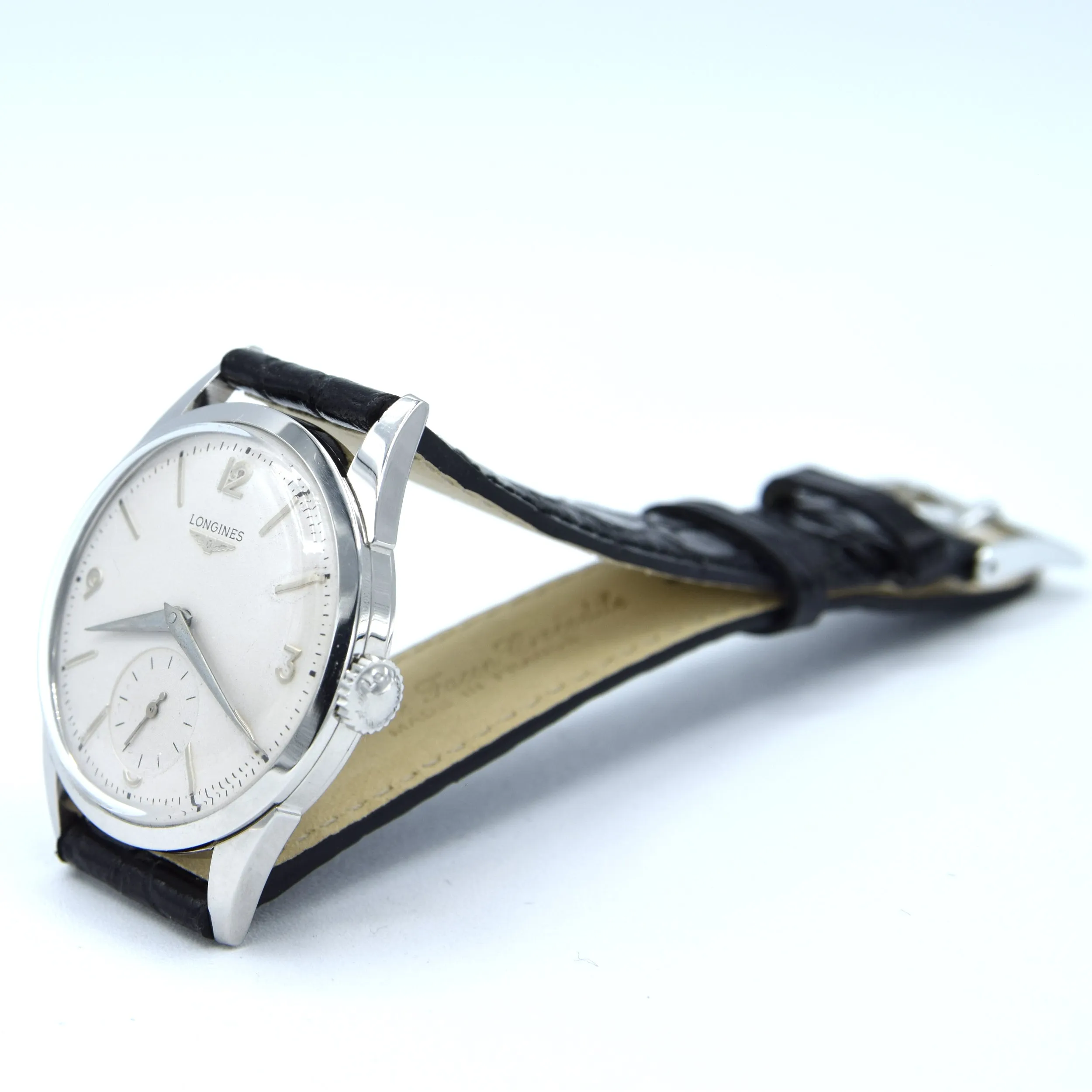 1956 Longines classic Manual Wind Wristwatch Model 6666 fully restored with renown Cal 12.68z