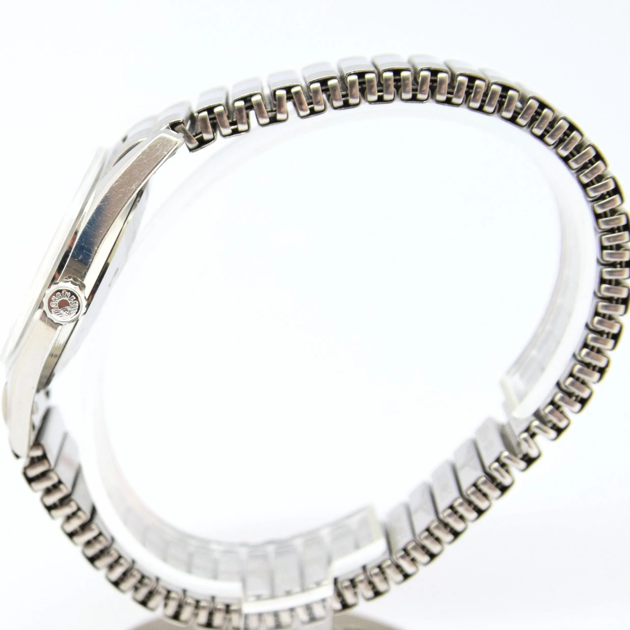 1957 Longines Silver Arrow Manual Wind in Stainless Steel on Rare Longines Fixoflex Bracelet Model 9100 & Archive Extract