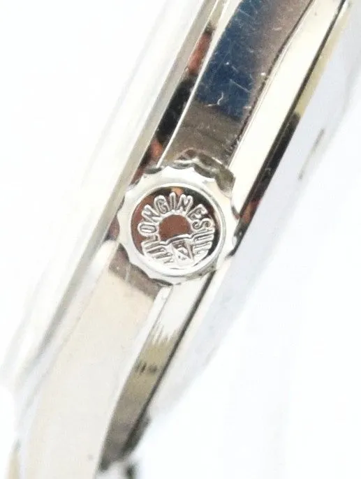 1957 Longines Silver Arrow Manual Wind in Stainless Steel on Rare Longines Fixoflex Bracelet Model 9100 & Archive Extract