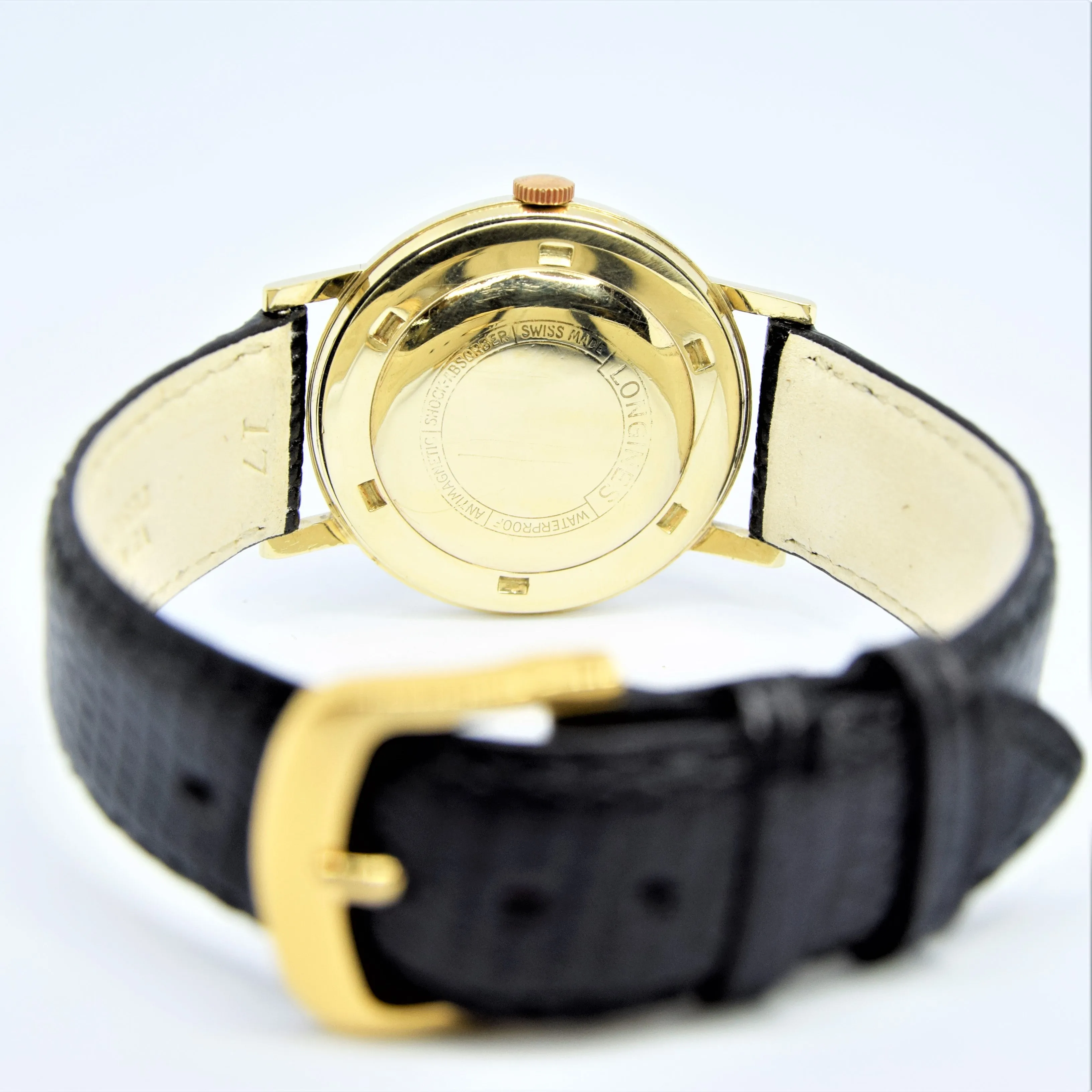 1958 Longines Solid 9ct Gold Dress Watch with Mixed Baton and Arabic Numerals Model 7089 Cal 19.4s