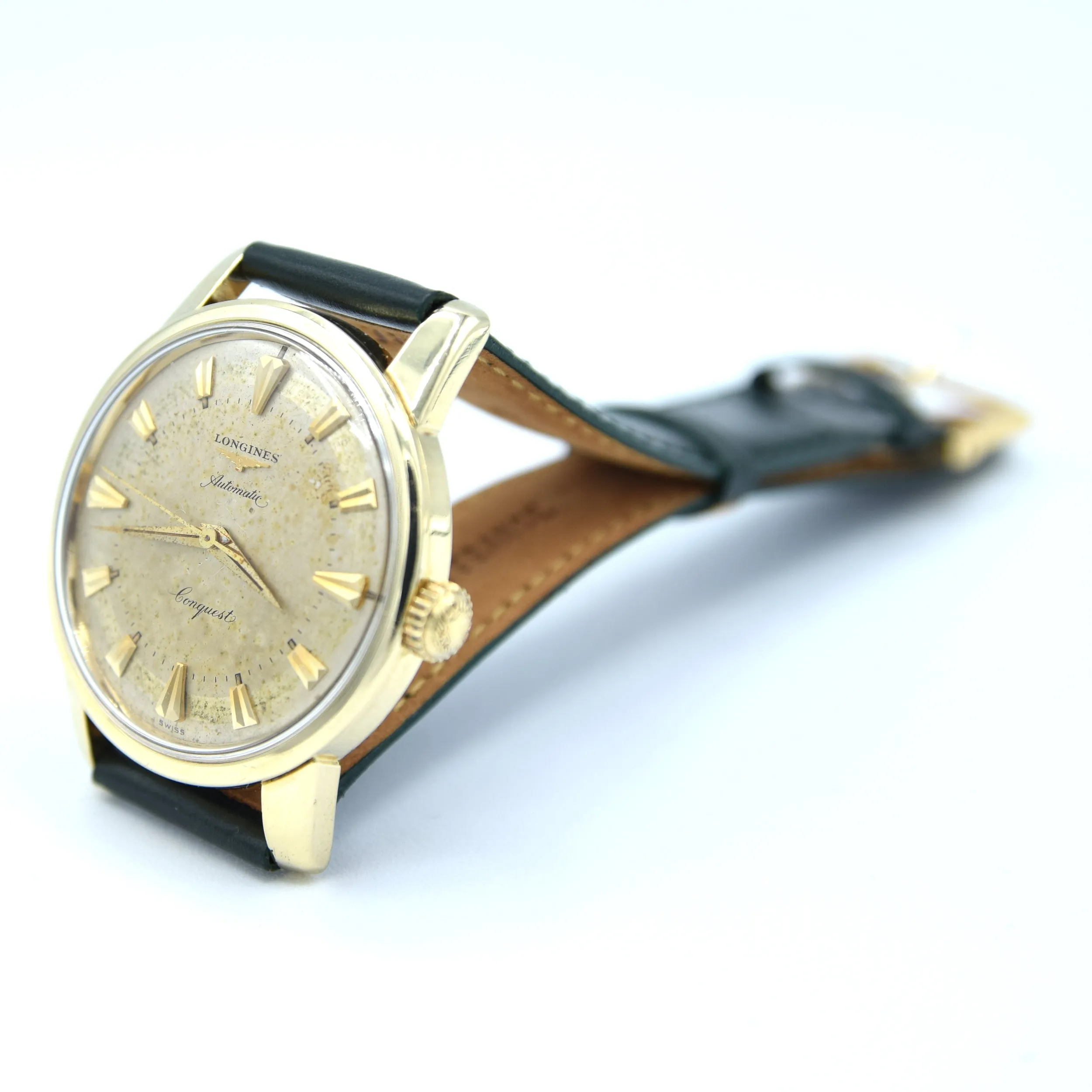 1959 Longines Conquest Automatic Model 9000 with Patina Dial in Gold Capped Case