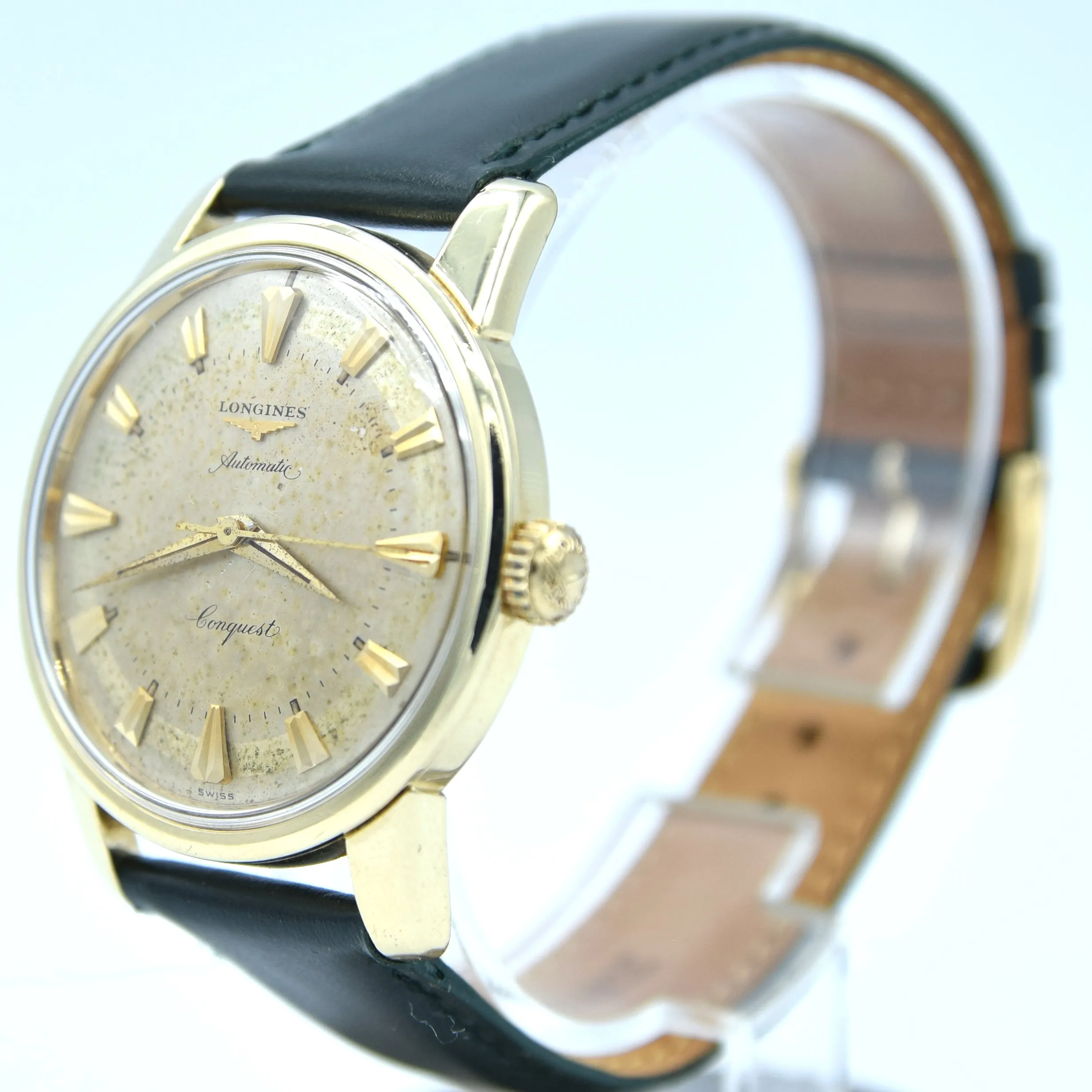 1959 Longines Conquest Automatic Model 9000 with Patina Dial in Gold Capped Case