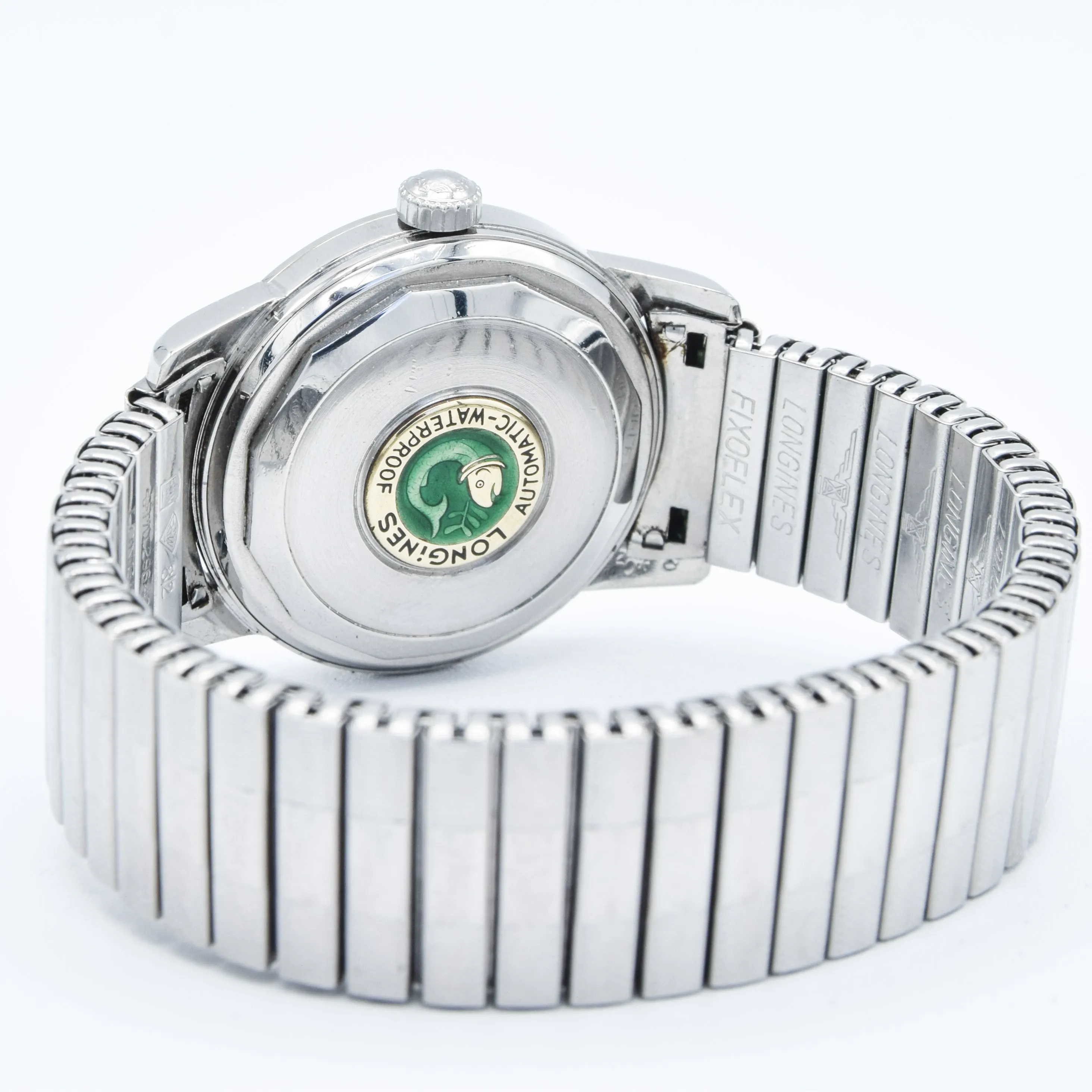 1959 Longines Conquest Model 9000 Full Set in Stainless Steel on Bracelet with Box and Papers & Tags