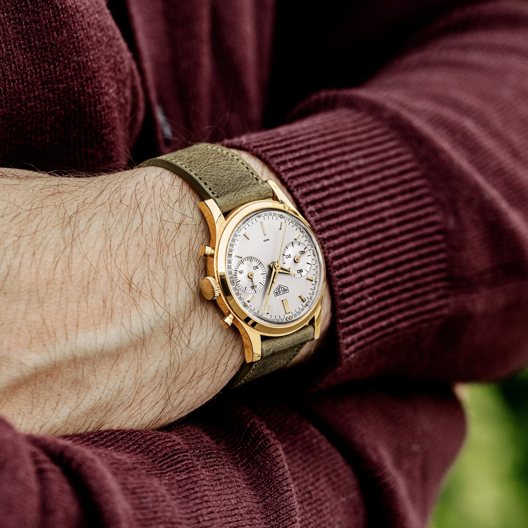 1960s Heuer 'Pre-Carrera' Chronograph With Gold-Filled Case Ref. 3645