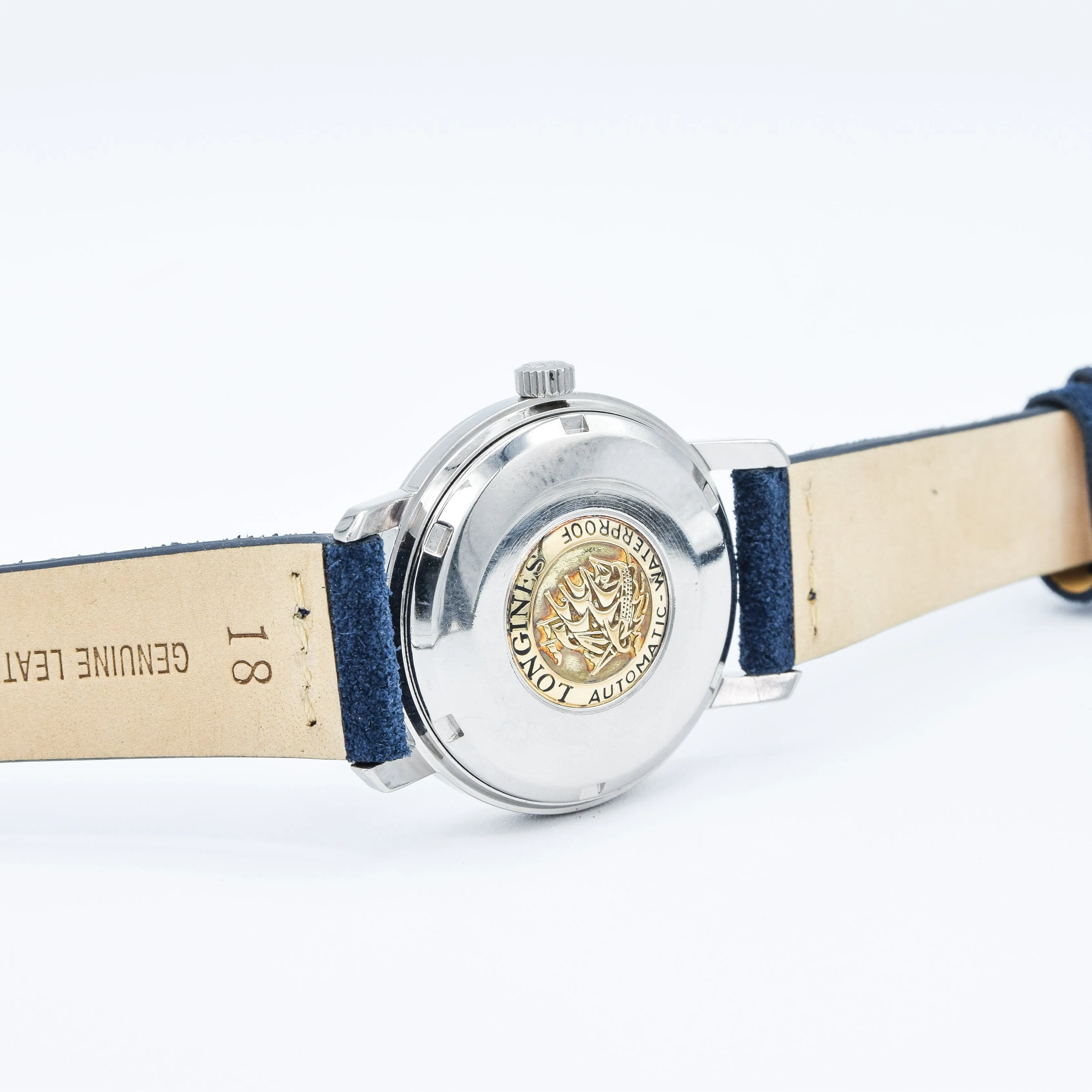 1961 Stunning Longines Flagship Automatic Date at 12 O'Clock Model 3106 in Stainless Steel