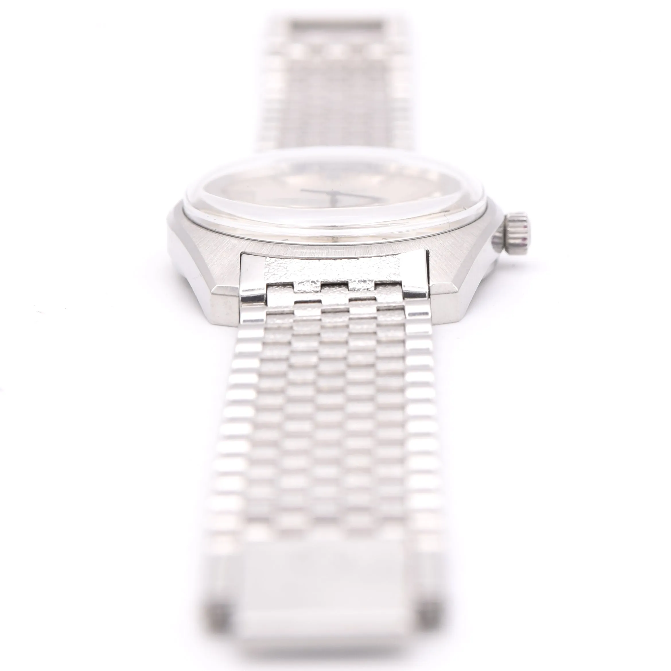 1973 circa Longines Admiral HF Ref. 2301 -1 steel vintage wristwatch on rare fitted NSA bracelet