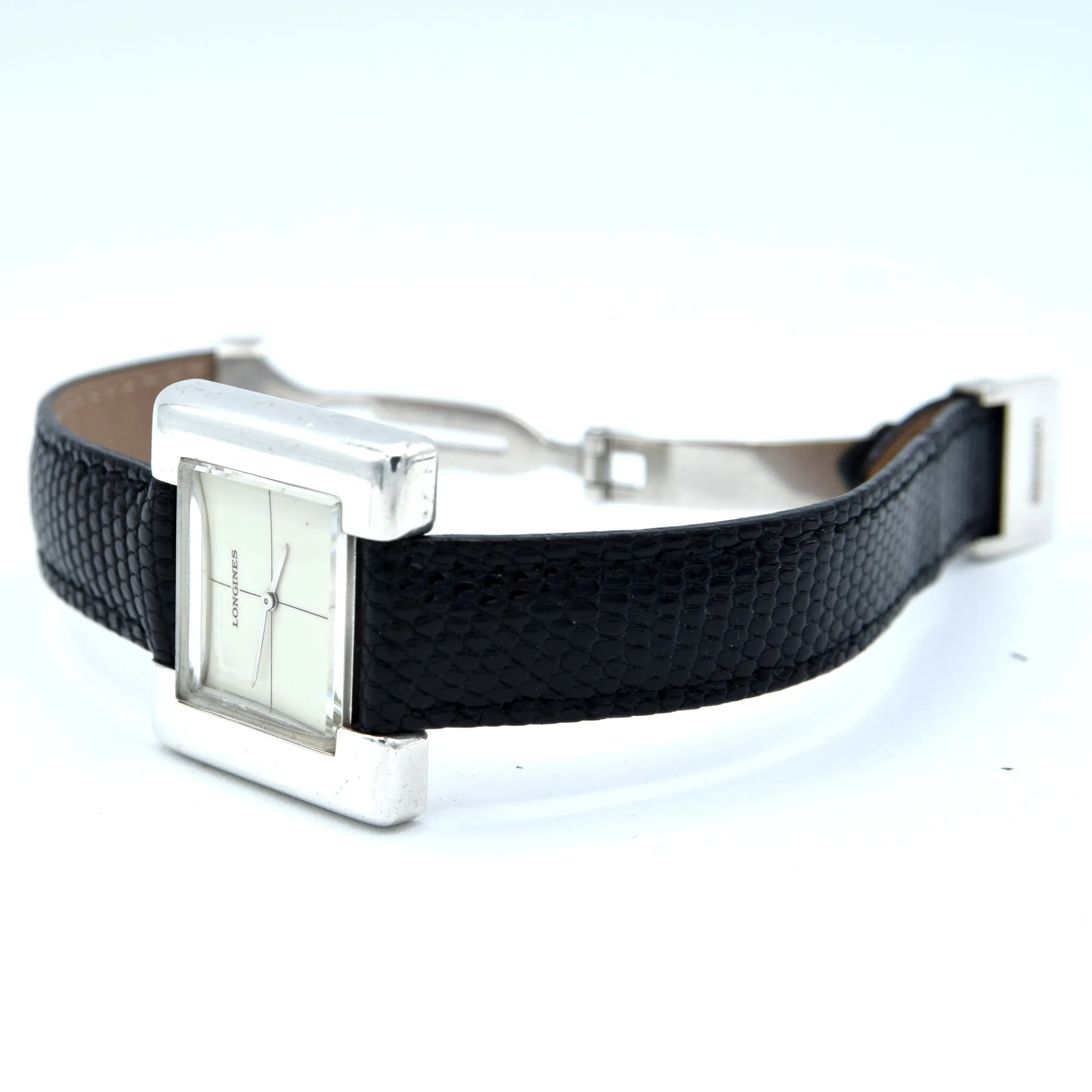 1974 Longines rare 5004 designer Serge Manzon watch 925 sterling silver unisex Watch with Box and deployment
