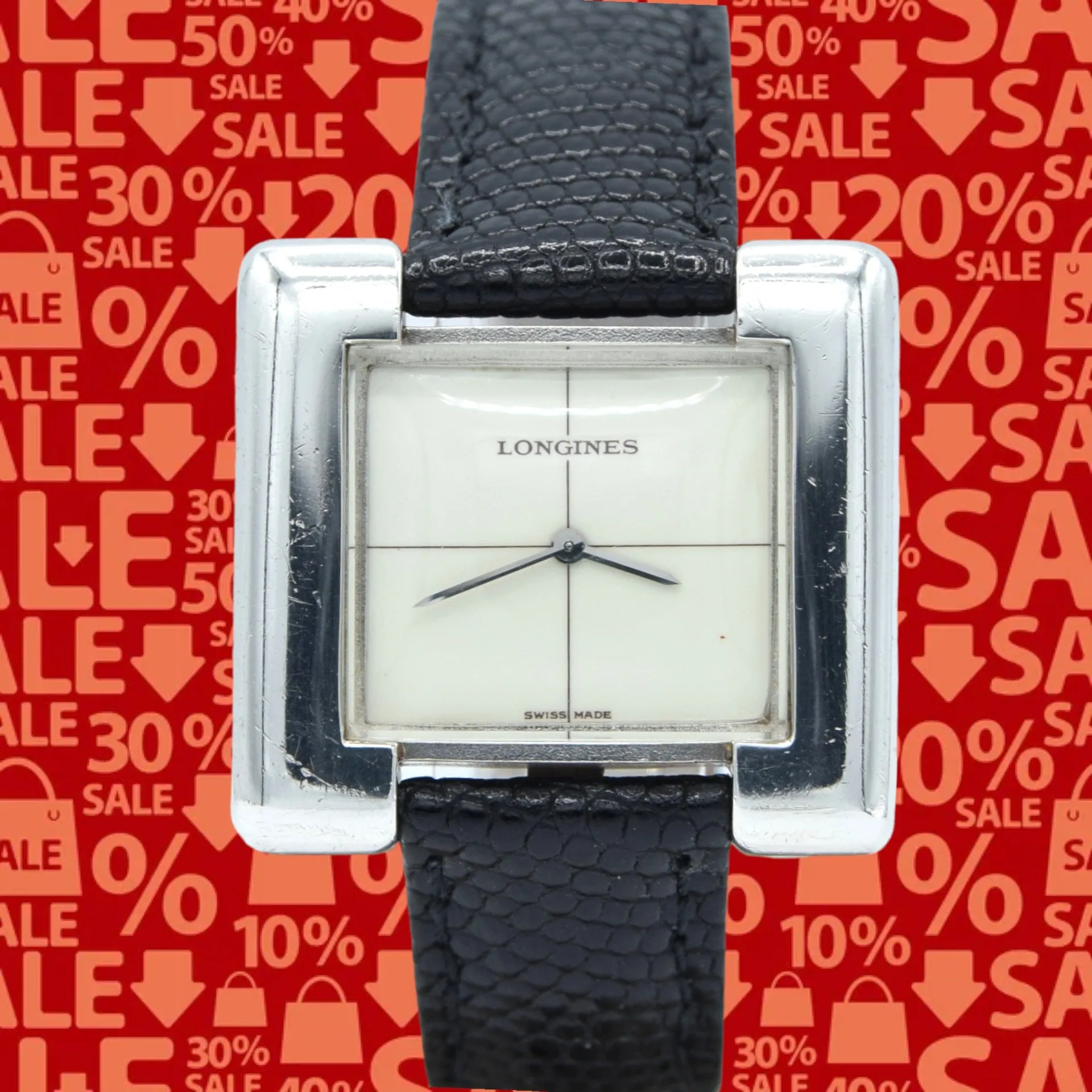 1974 Longines rare 5004 designer Serge Manzon watch 925 sterling silver unisex Watch with Box and deployment