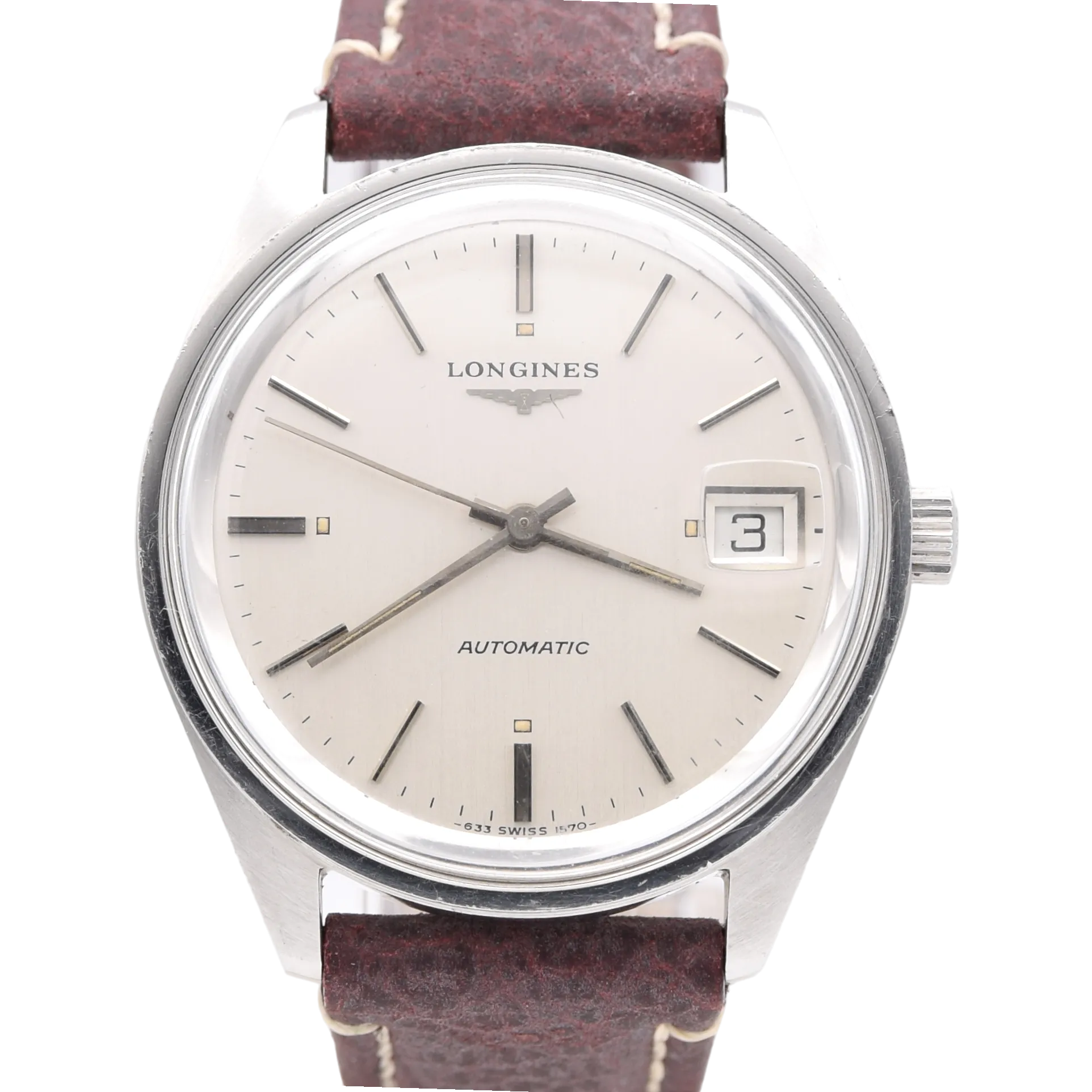 1979 Stunning Longines Automatic Model 1570 - 633 in Stainless Steel Rolls Royce link