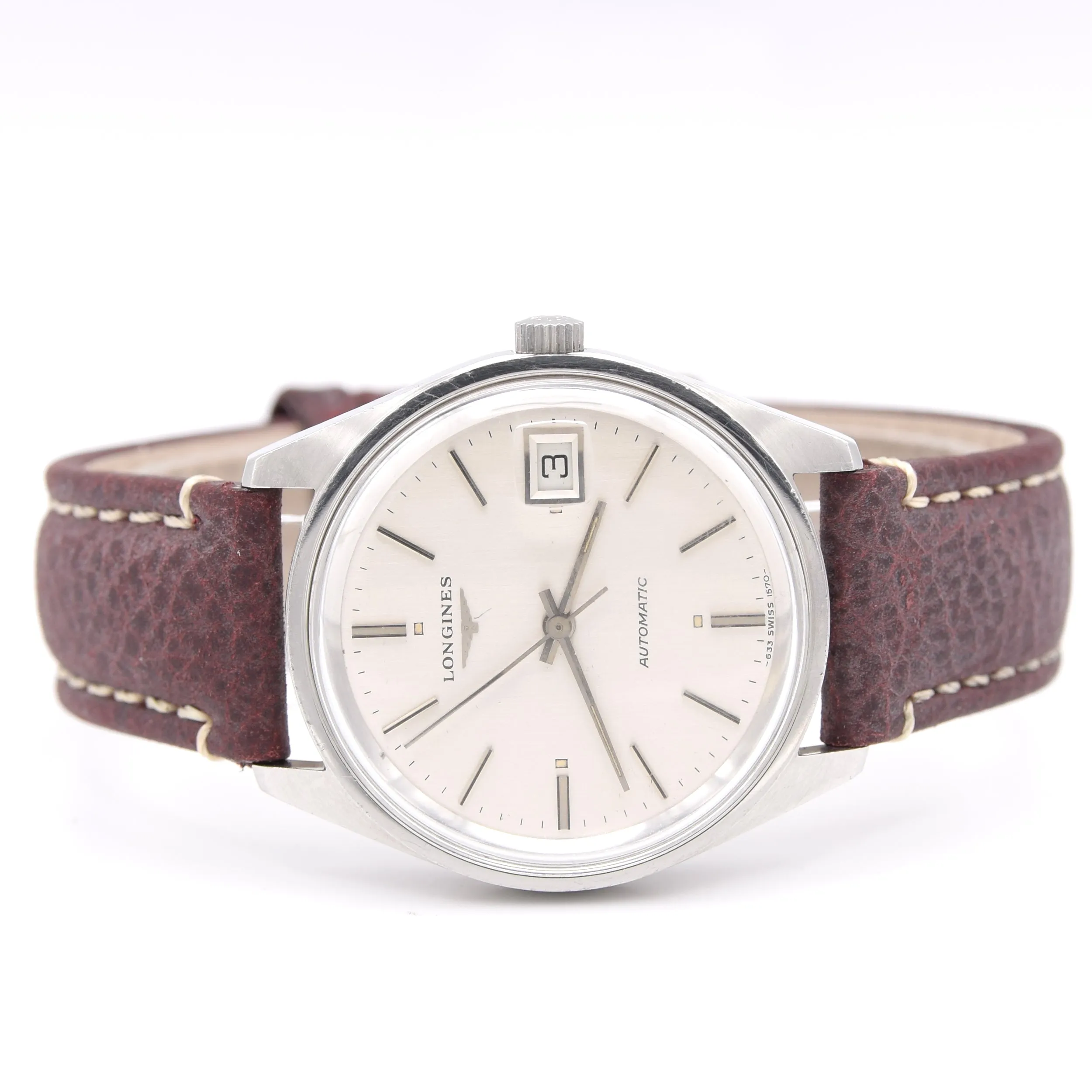 1979 Stunning Longines Automatic Model 1570 - 633 in Stainless Steel Rolls Royce link