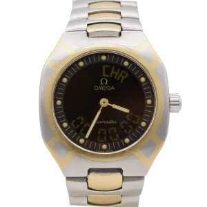 1986 Omega Seamaster Polaris 386.0822 18k Gold & Steel Date 32MM Unisex Quartz Watch