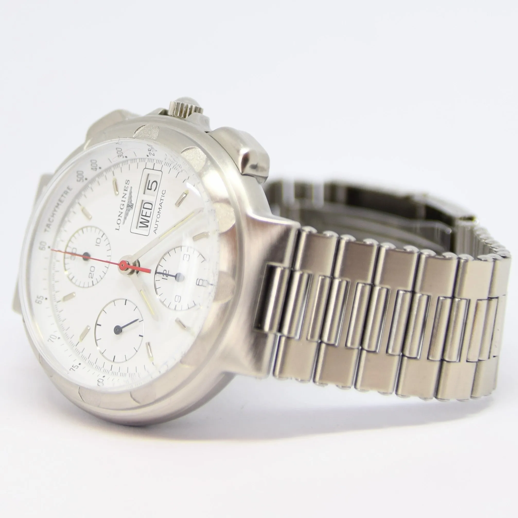 1987 Longines Conquest Chronograph Day Date Automatic Wristwatch Model 674-4943 with Box and Papers
