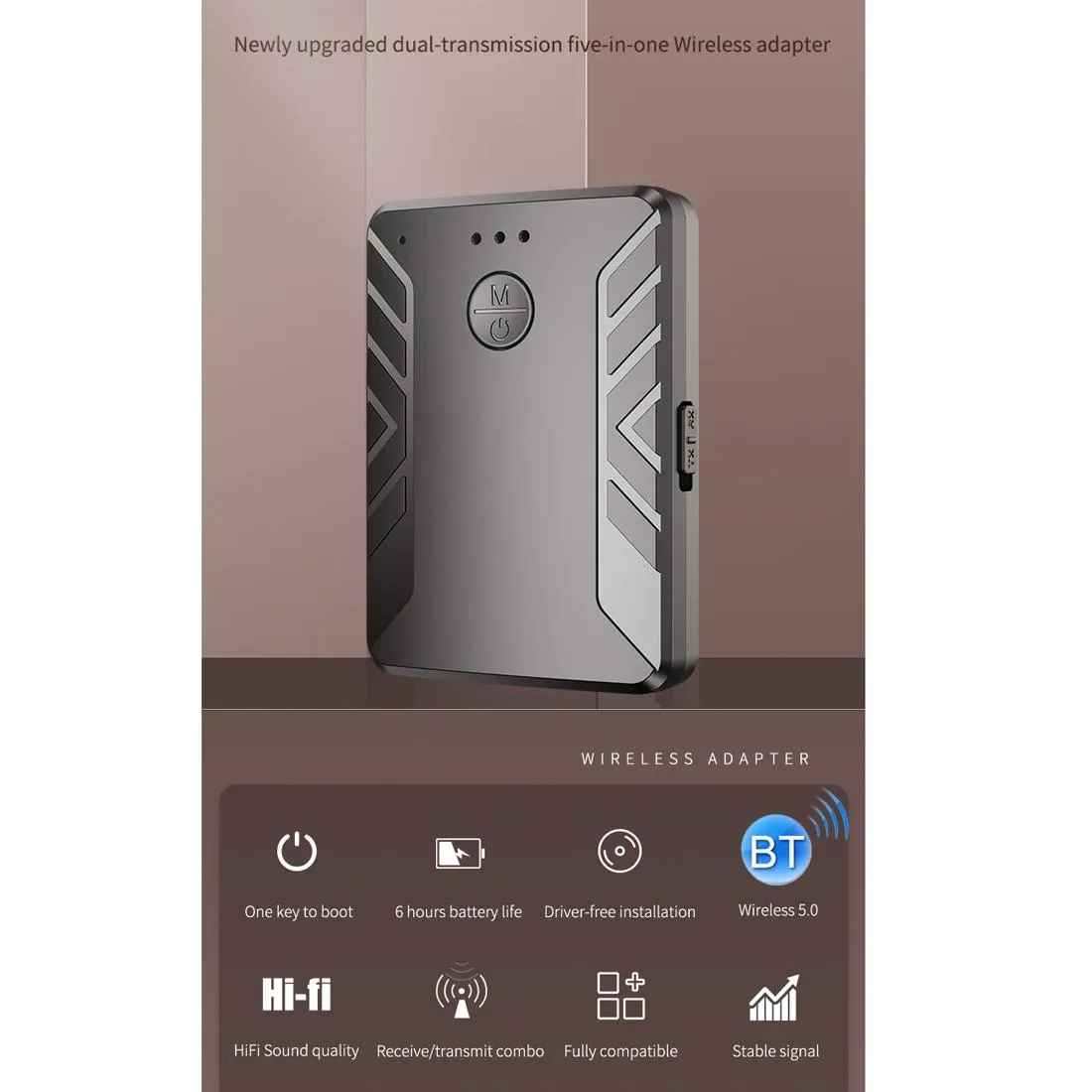 2-in-1 Bluetooth Audio Adapter T-19 Receiver / Transmitter