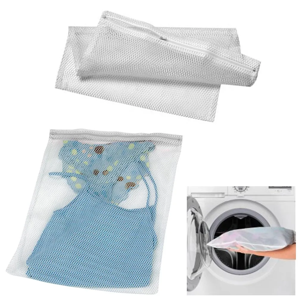 2 Pack Mesh Laundry Bag 16" x 20" Lingerie Delicates Panties Bras Wash Protector