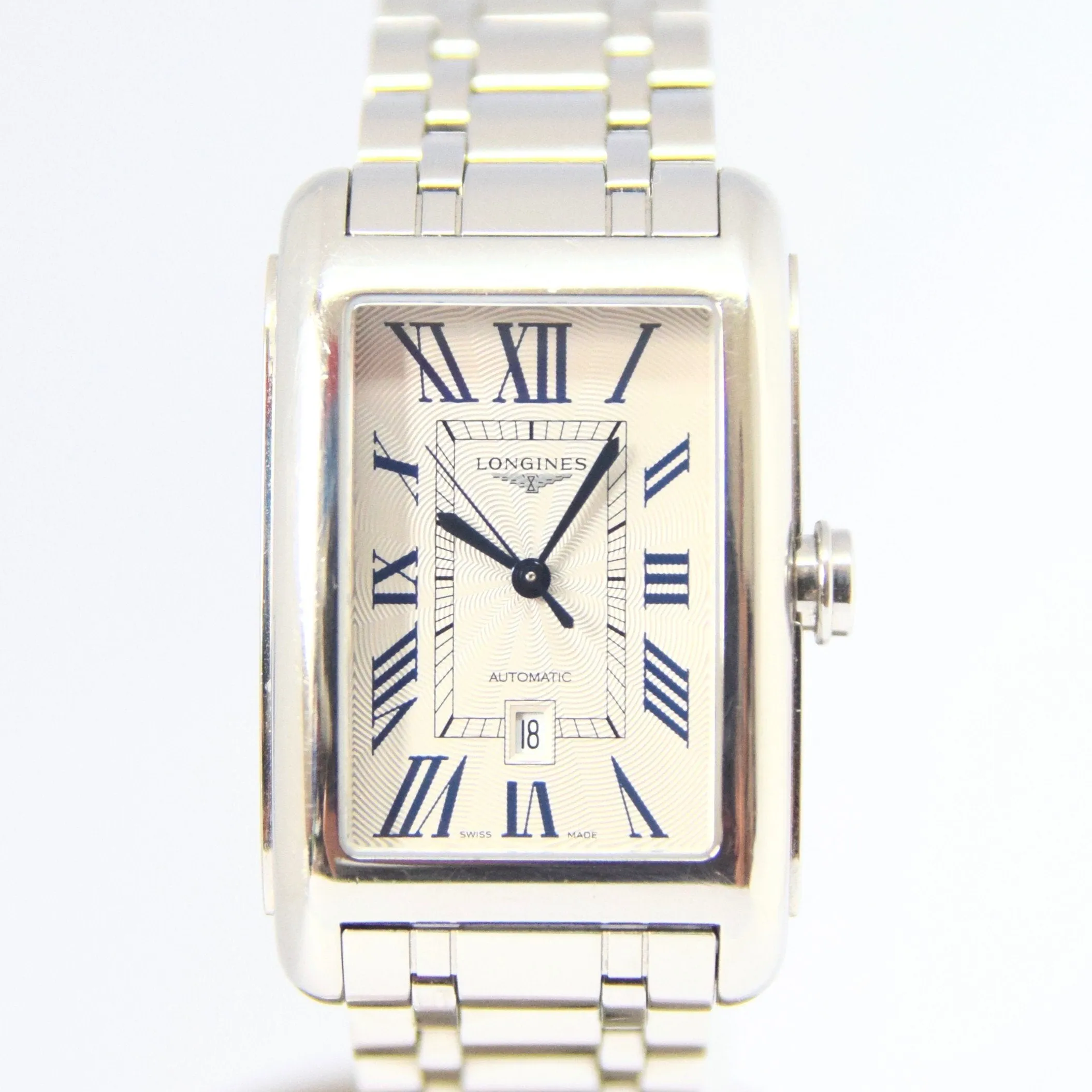 2018 Longines Gents Automatic Dolce Vita L57574716 Stainless Steel Tank Watch with Box and Card