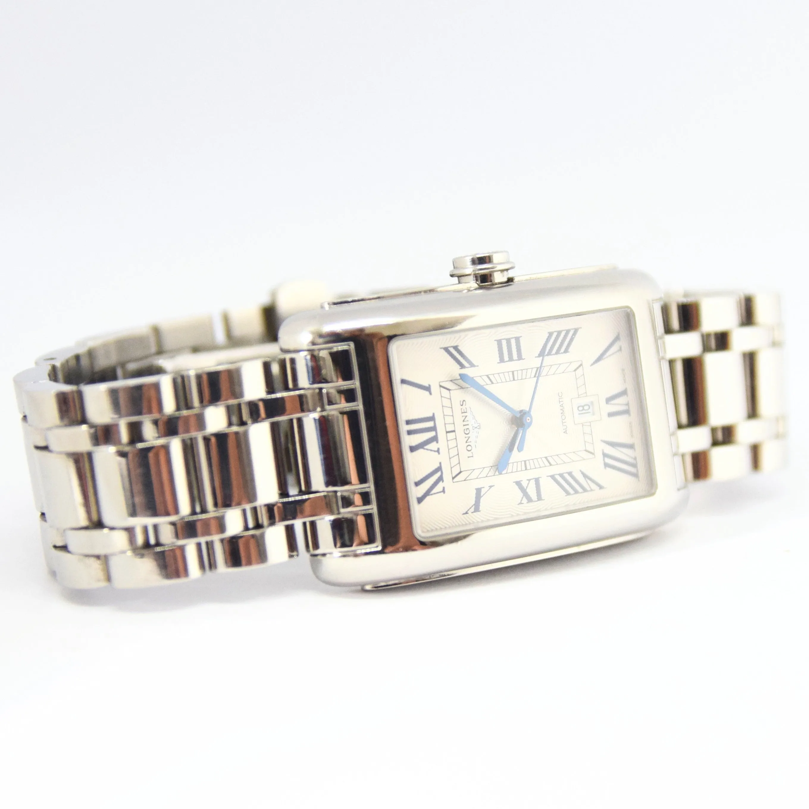 2018 Longines Gents Automatic Dolce Vita L57574716 Stainless Steel Tank Watch with Box and Card