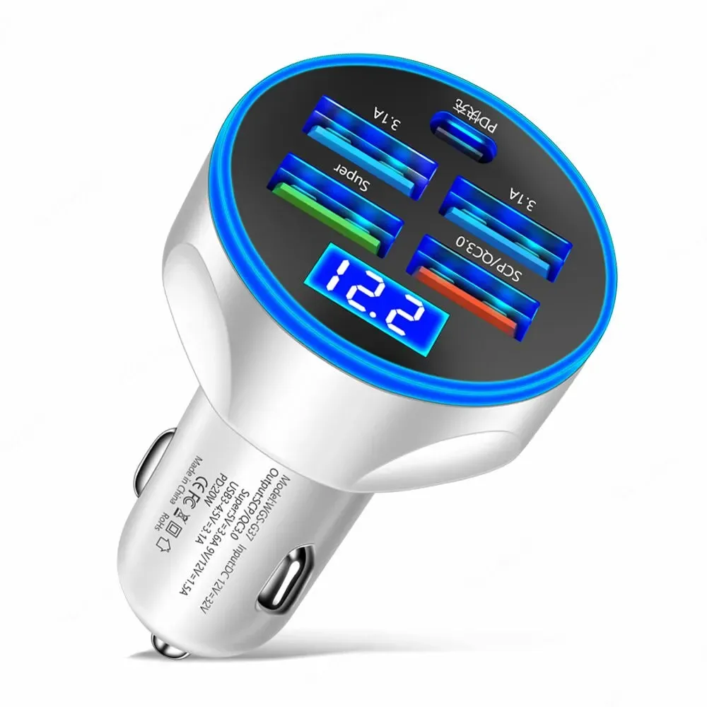 250w 4usb Pd Car Charger for Fast Charging