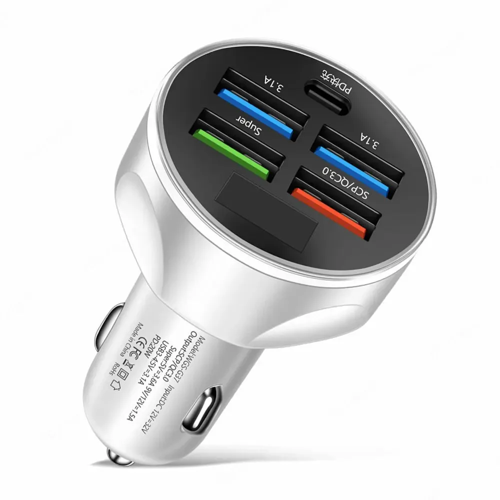 250w 4usb Pd Car Charger for Fast Charging