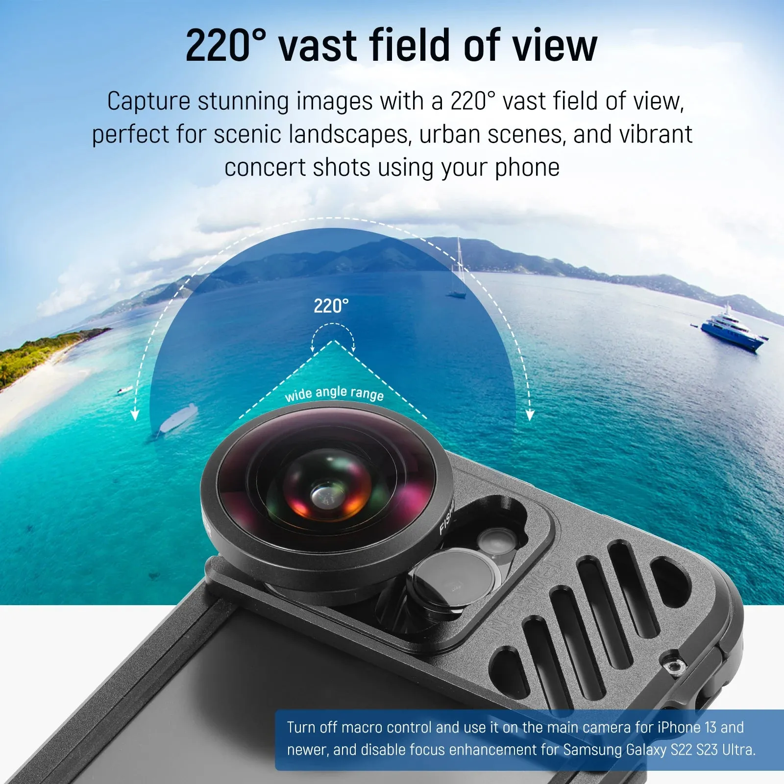 8mm Fisheye Lens for Smallrig Iphone Samsung 220 Wide Angle 17mm Thread Hd Quality