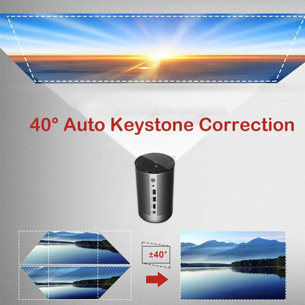 A5 1920X1080P 200 Lumens Multi-Function Portable Home Theater Led Hd Digital Projector With Bluetooth Speaker Android 7.1 2G   16Gb