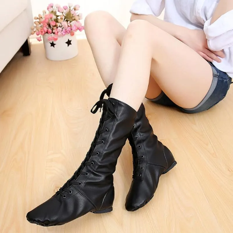 AOQUNFS Women High-top Jazz Dance Shoes Kids Dancing Sneakers Jazz Teaching Modern Dance Boot