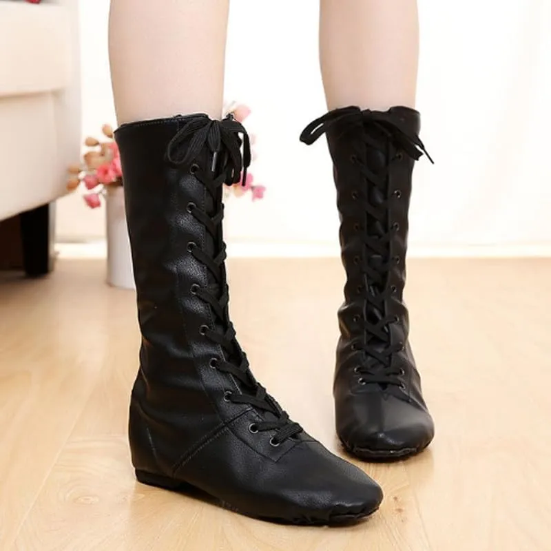 AOQUNFS Women High-top Jazz Dance Shoes Kids Dancing Sneakers Jazz Teaching Modern Dance Boot