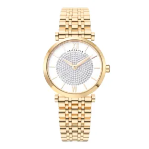 Aries Gold Draliet Silver Stainless Steel Strap Women Majestic Watches L 5042 G-W