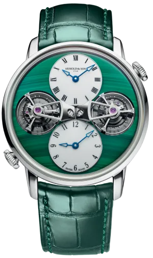 Arnold & Son Watch Double Tourbillon White Gold Malachite Limited Edition