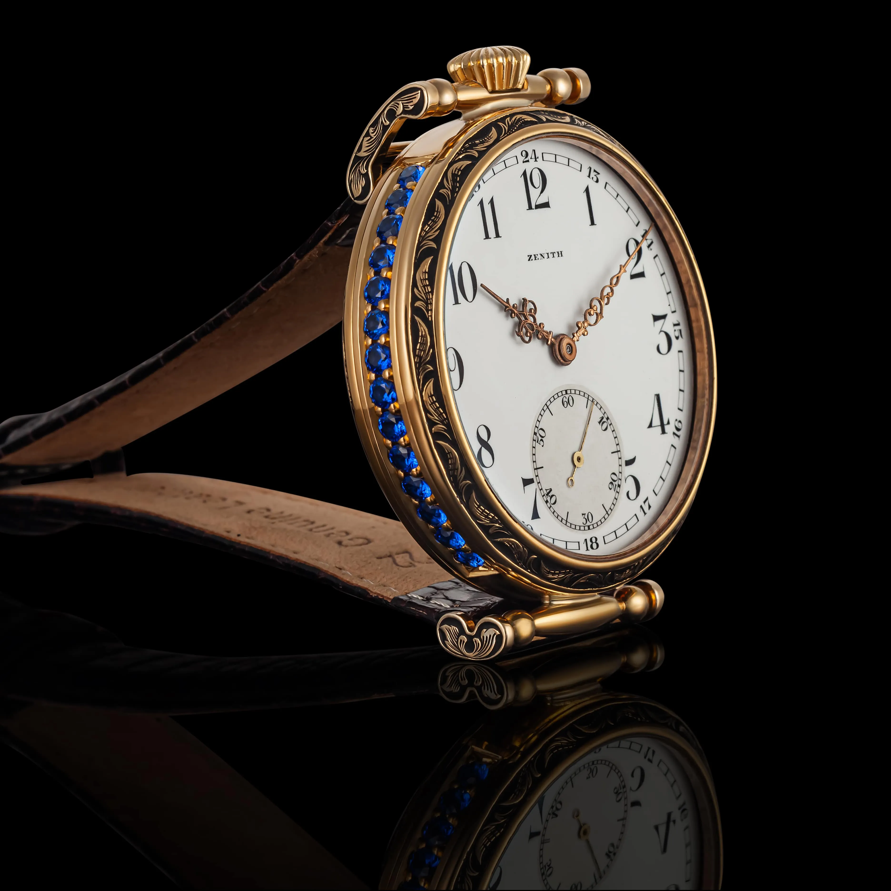 AZURA Men's Wristwatch fits Vintage Movement & Original Enamel Dial