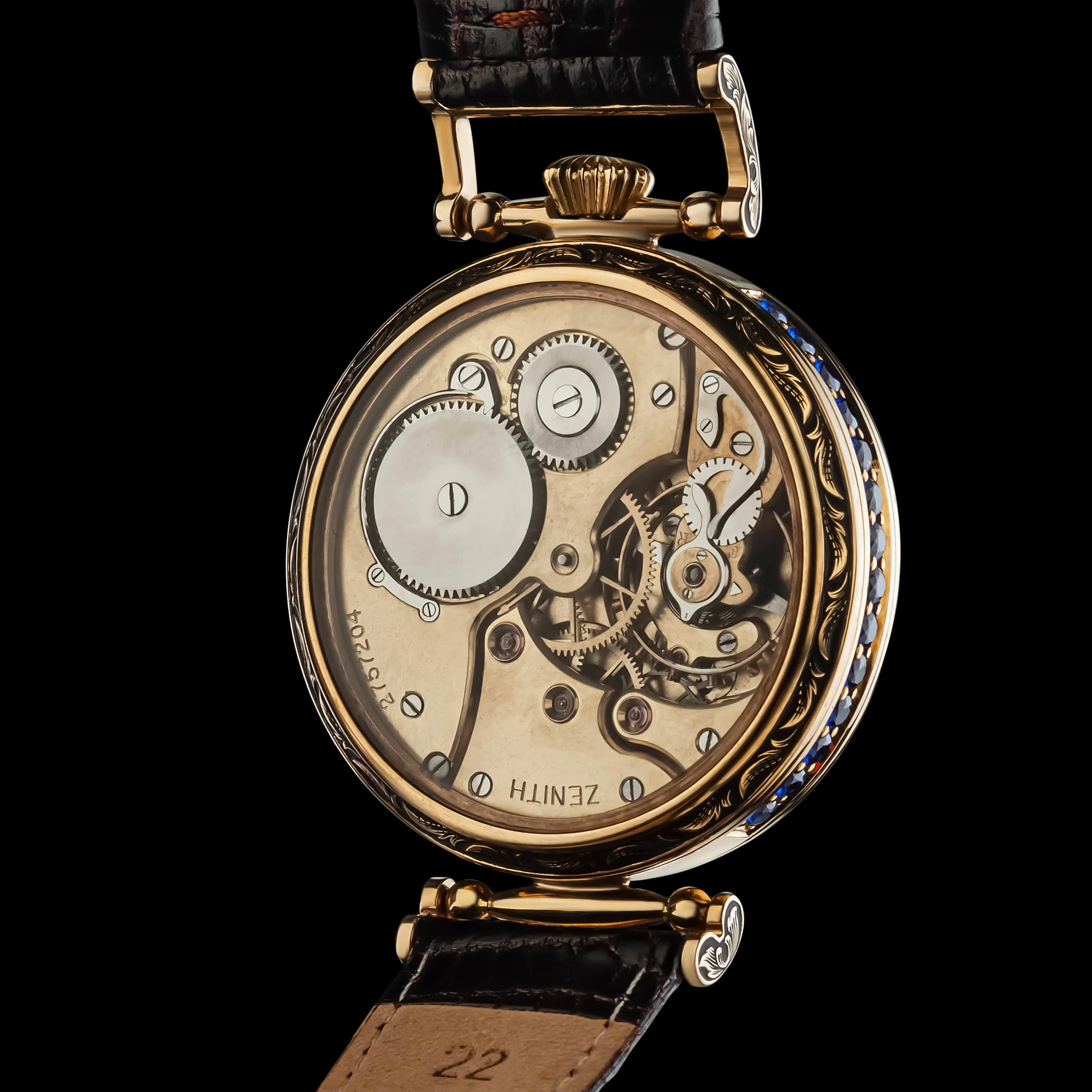 AZURA Men's Wristwatch fits Vintage Movement & Original Enamel Dial