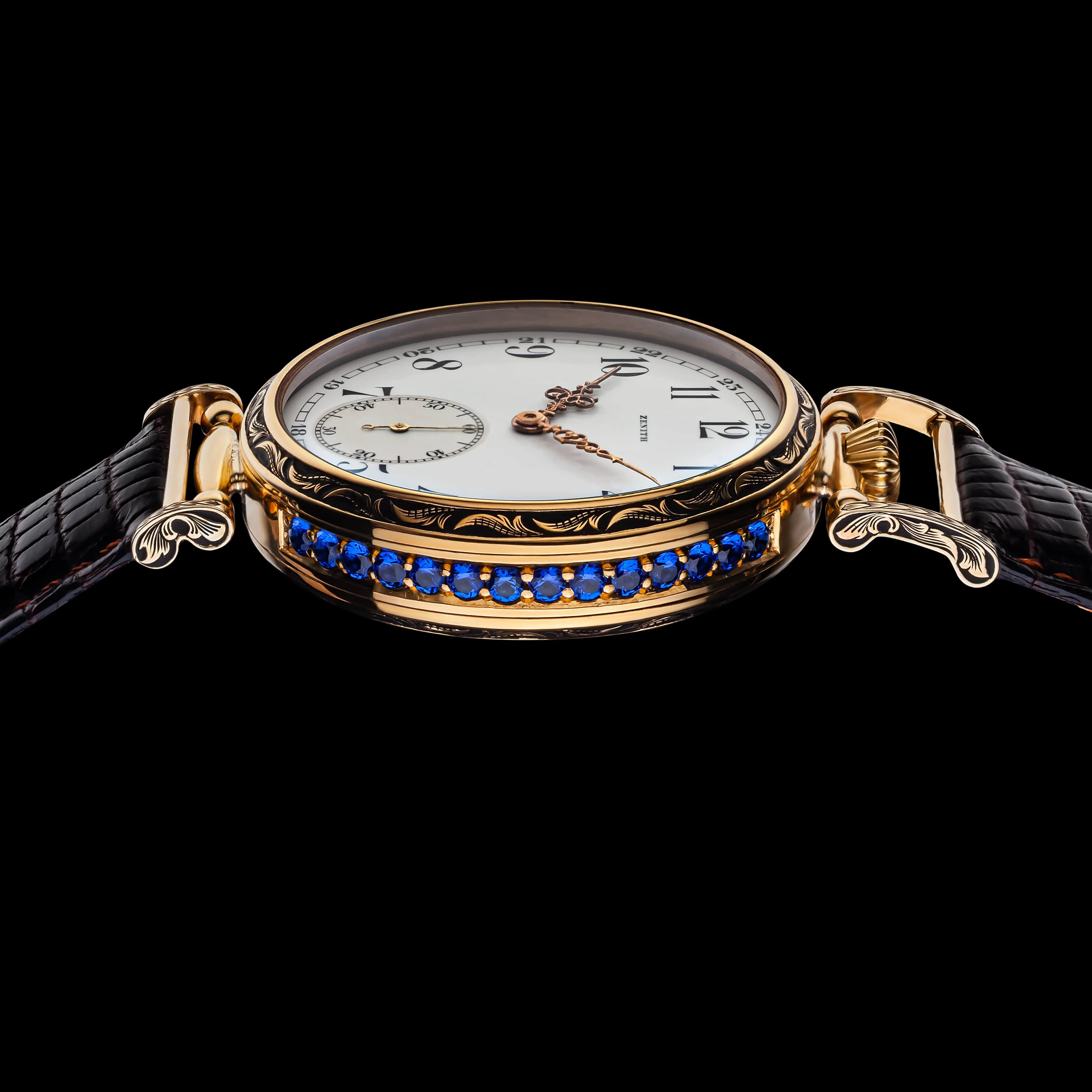 AZURA Men's Wristwatch fits Vintage Movement & Original Enamel Dial