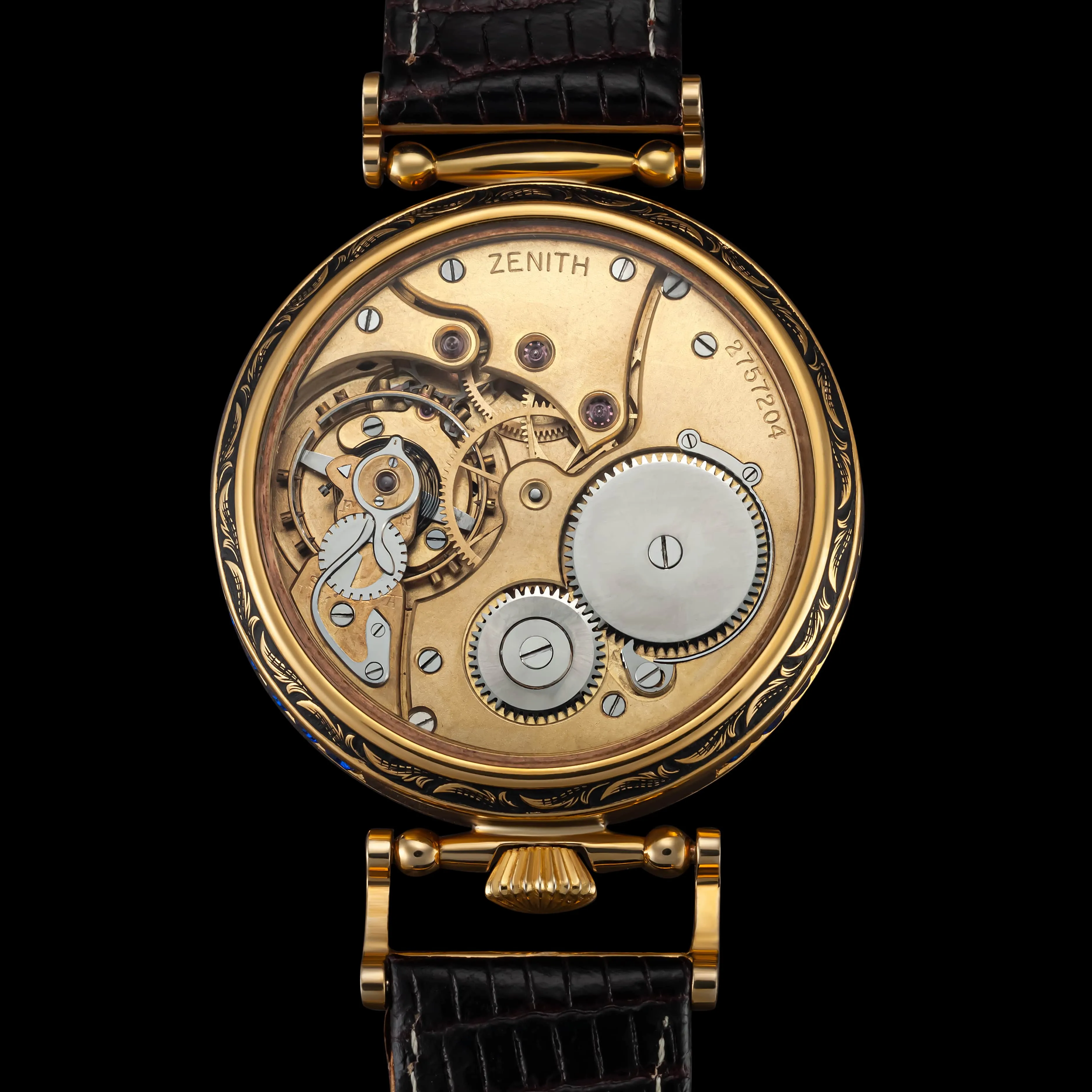 AZURA Men's Wristwatch fits Vintage Movement & Original Enamel Dial