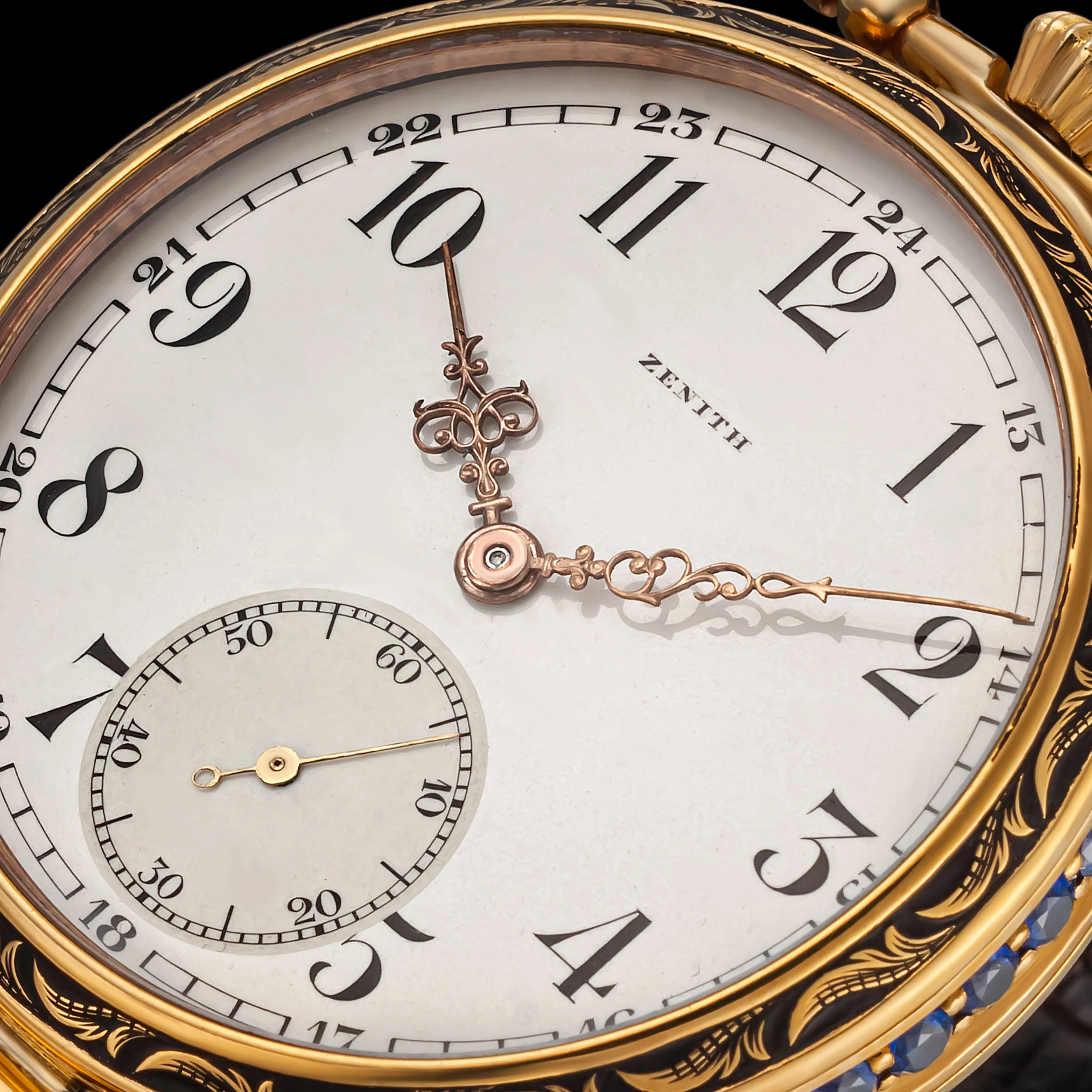 AZURA Men's Wristwatch fits Vintage Movement & Original Enamel Dial