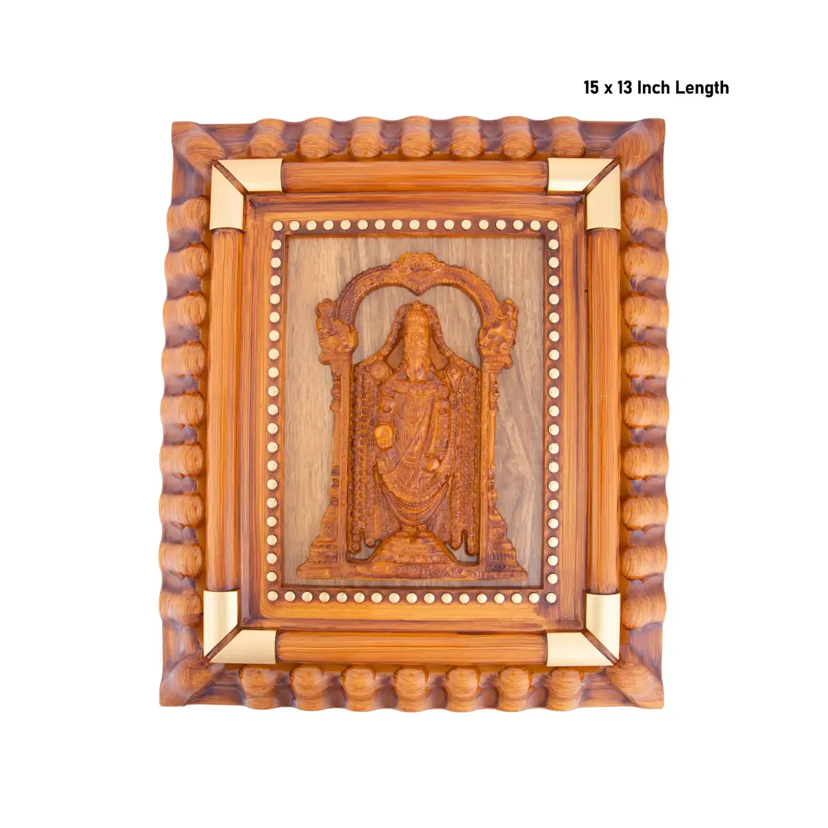 Balaji Photo Frame - 15 x 13 Inches | Plastic Picture Frame/ Wooden Polish Wall Frame for Home Decor