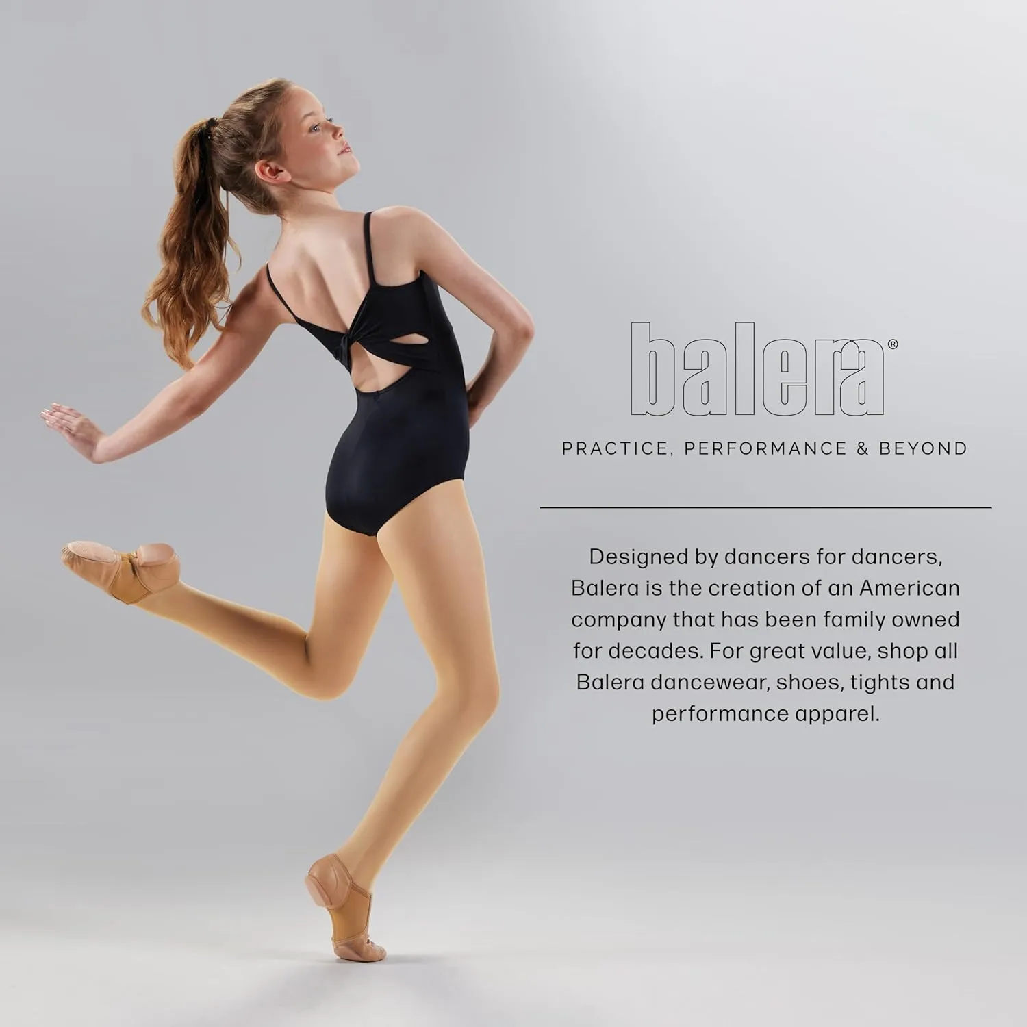 Balera Unisex Leather Turner Dance Shoe with Half Sole Perfect for Dance