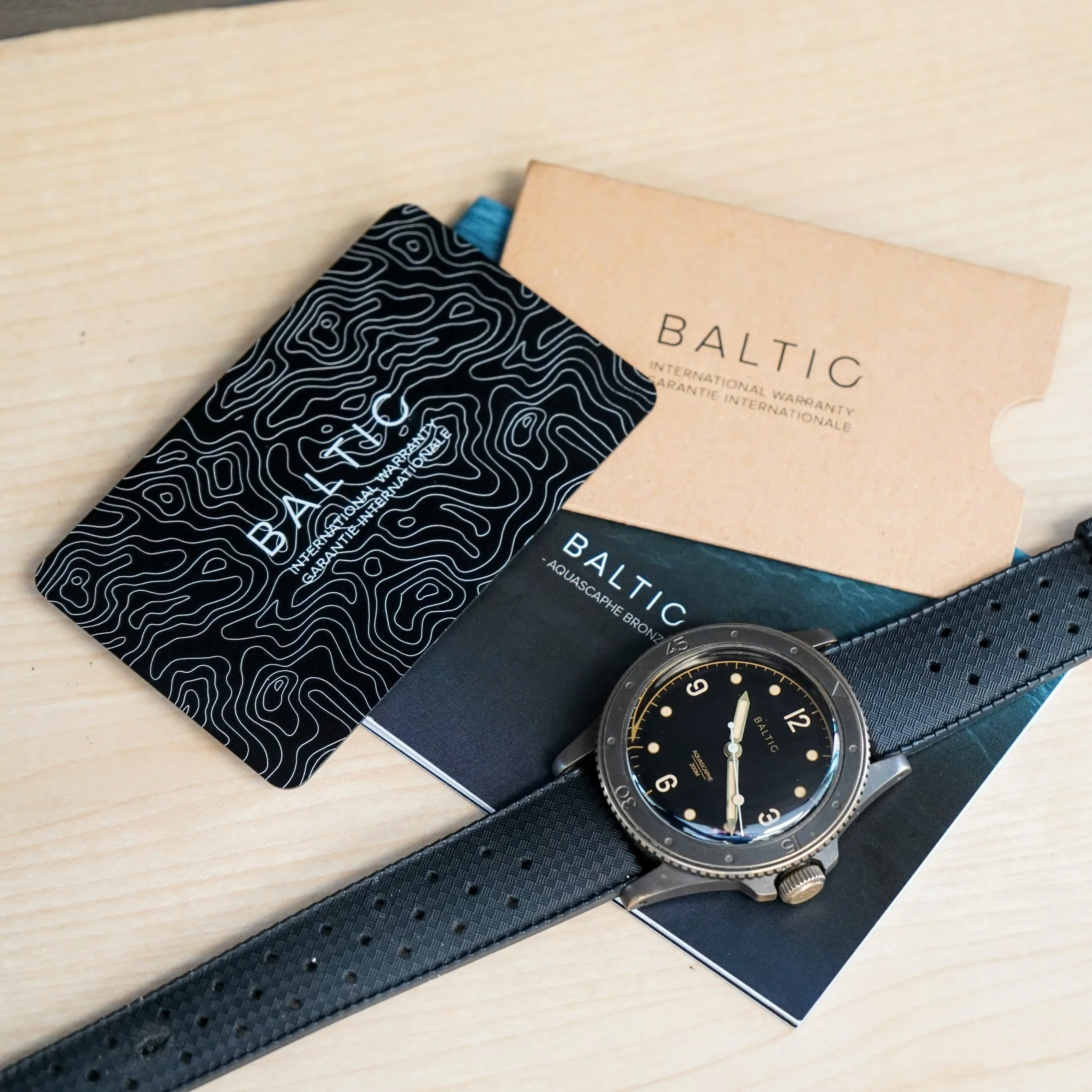 BALTIC Aquascaphe Bronze Brown Diver's Watch 200M Automatic Wristwatch - ALL ORIGINAL, Box & Papers!