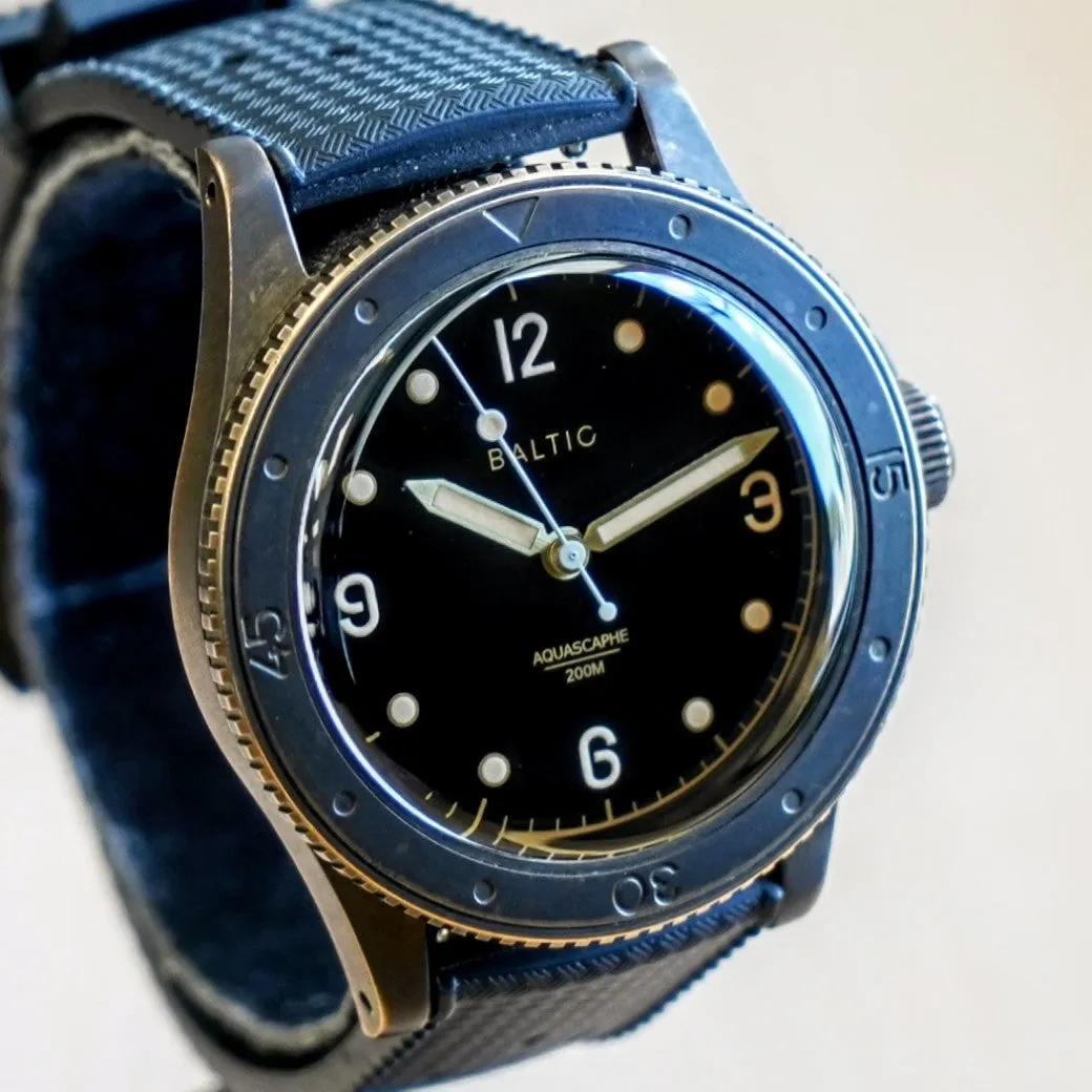 BALTIC Aquascaphe Bronze Brown Diver's Watch 200M Automatic Wristwatch - ALL ORIGINAL, Box & Papers!