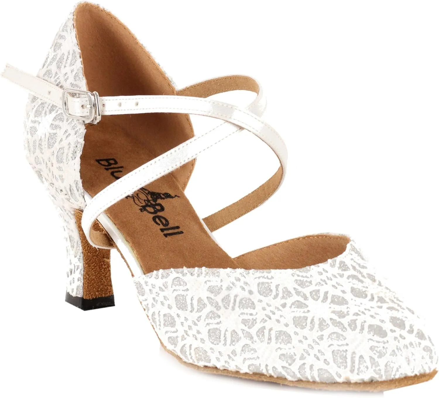 BlueBell Shoes Handmade Women's Ballroom Salsa Wedding Competition Dance Shoes The Brannan 2.5" Heel