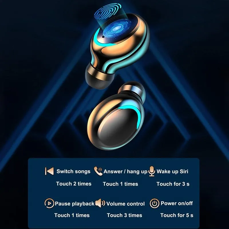 Bluetooth Earphone with Noise Reduction & Led Display Hand Strap